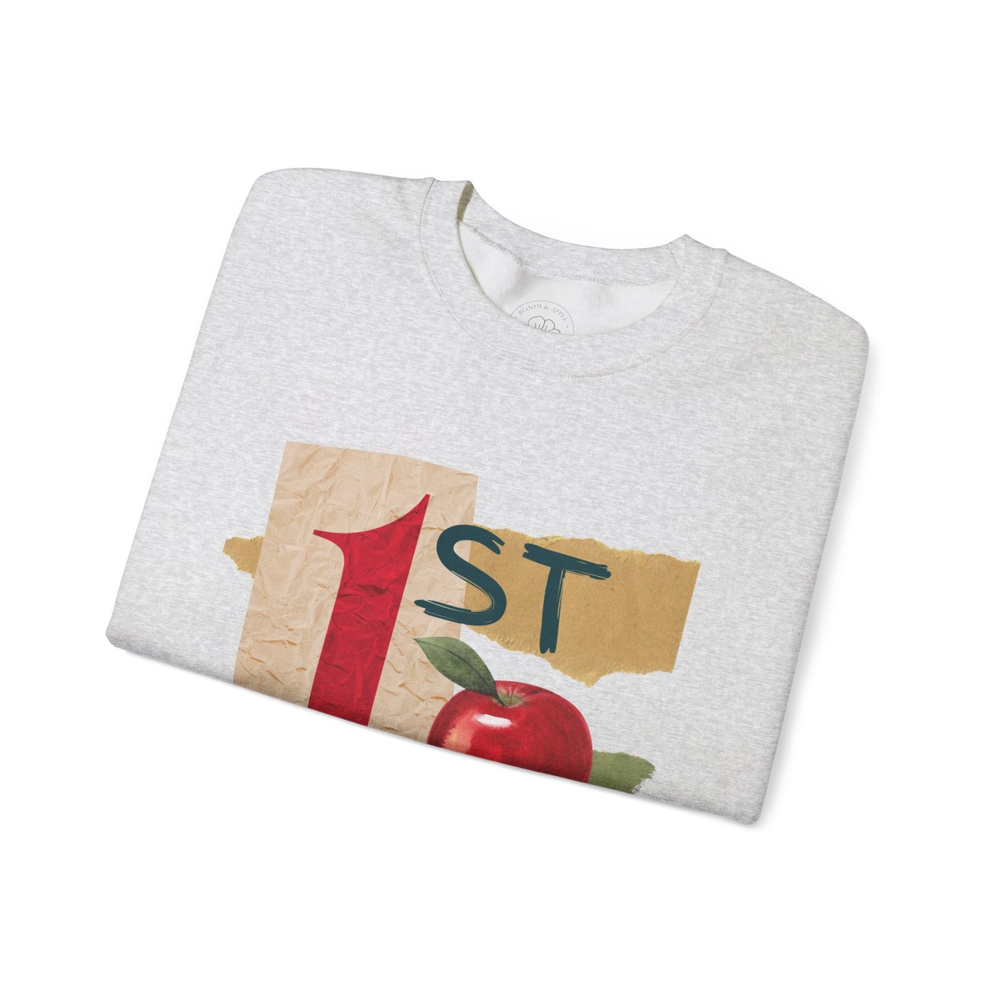 Grade Level Collage Crewneck Sweatshirt: 1st Grade