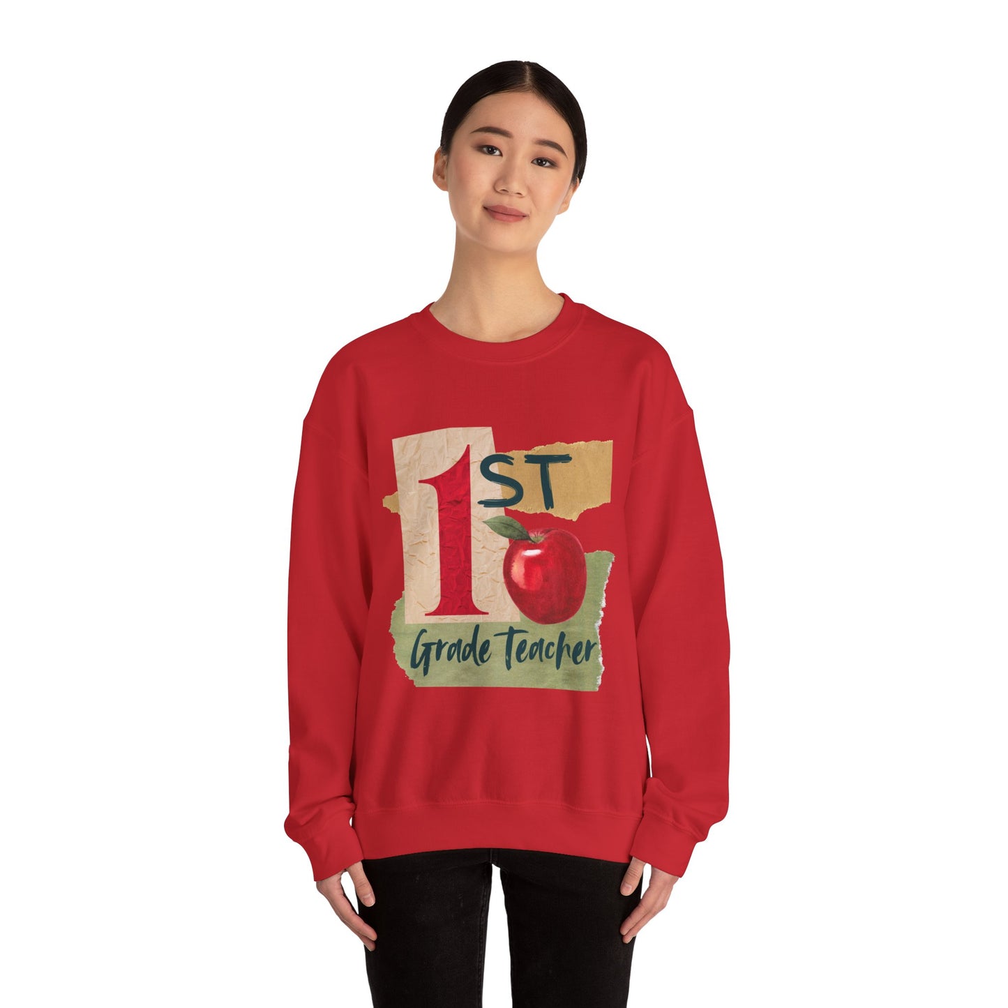 Grade Level Collage Crewneck Sweatshirt: 1st Grade