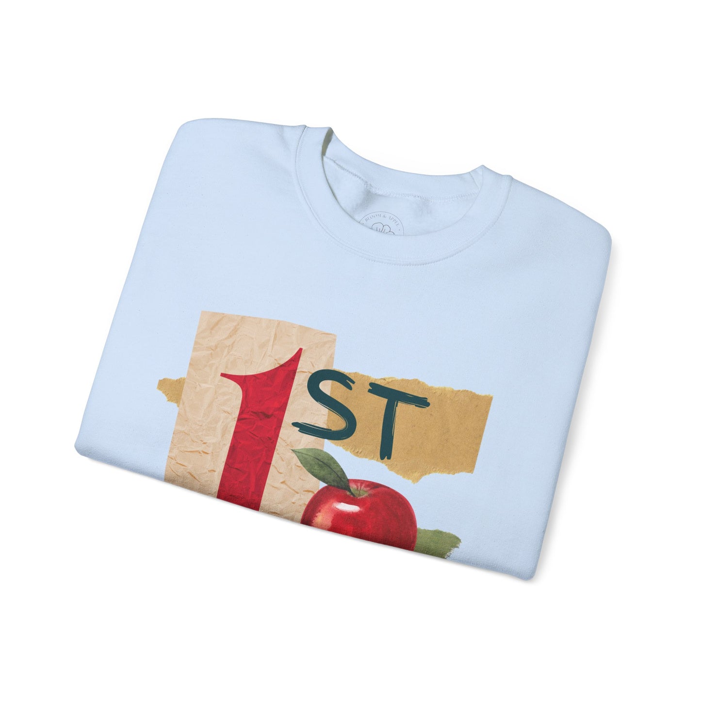 Grade Level Collage Crewneck Sweatshirt: 1st Grade