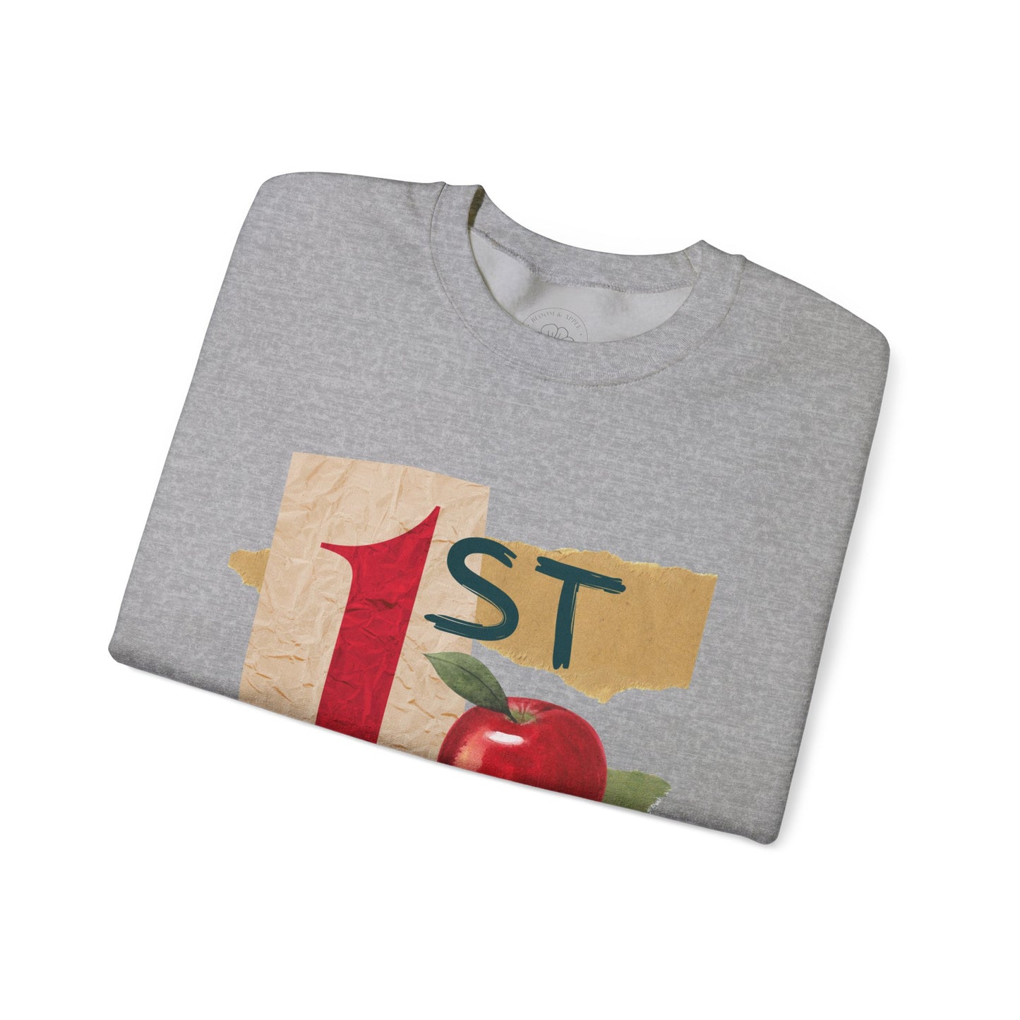 Grade Level Collage Crewneck Sweatshirt: 1st Grade