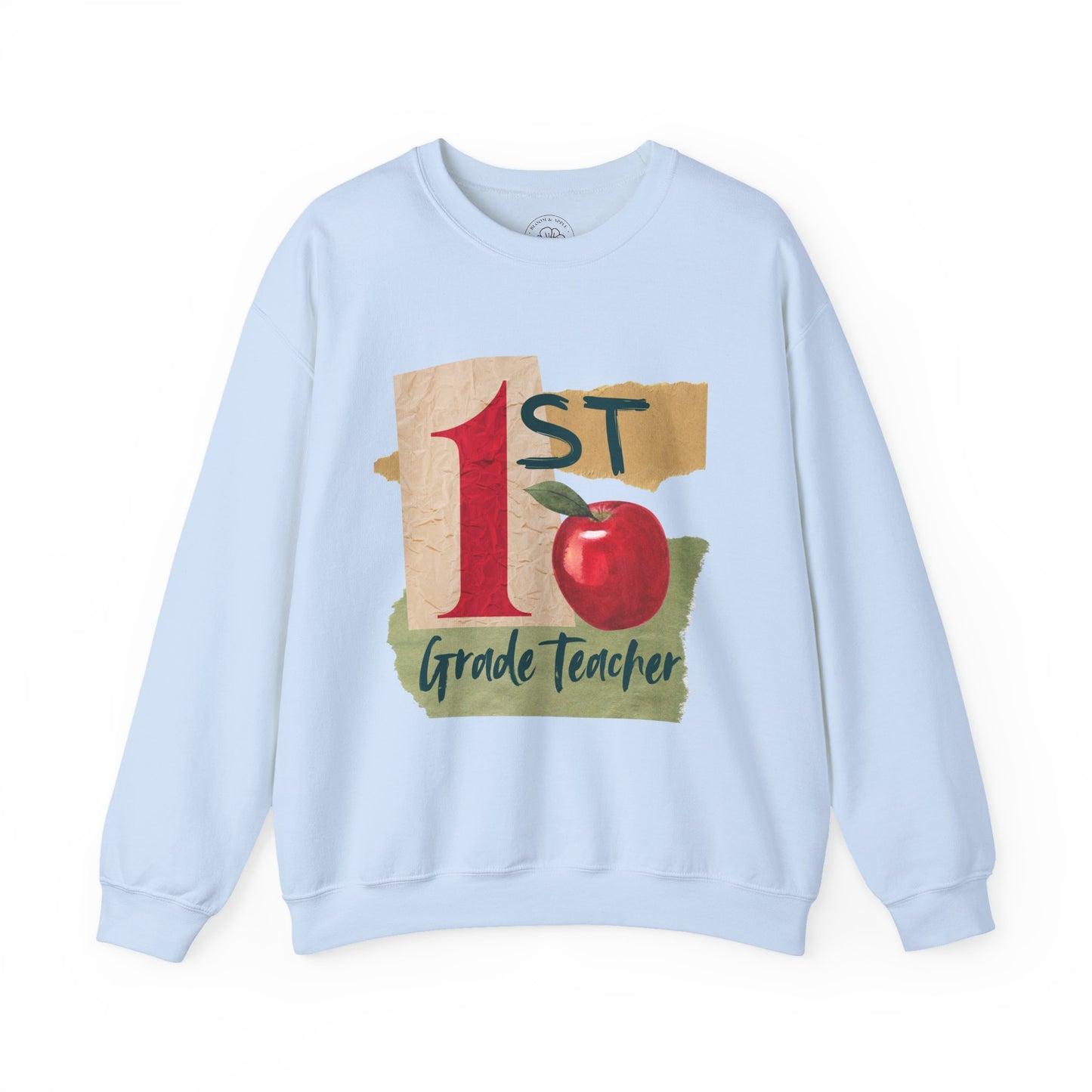 Grade Level Collage Crewneck Sweatshirt: 1st Grade