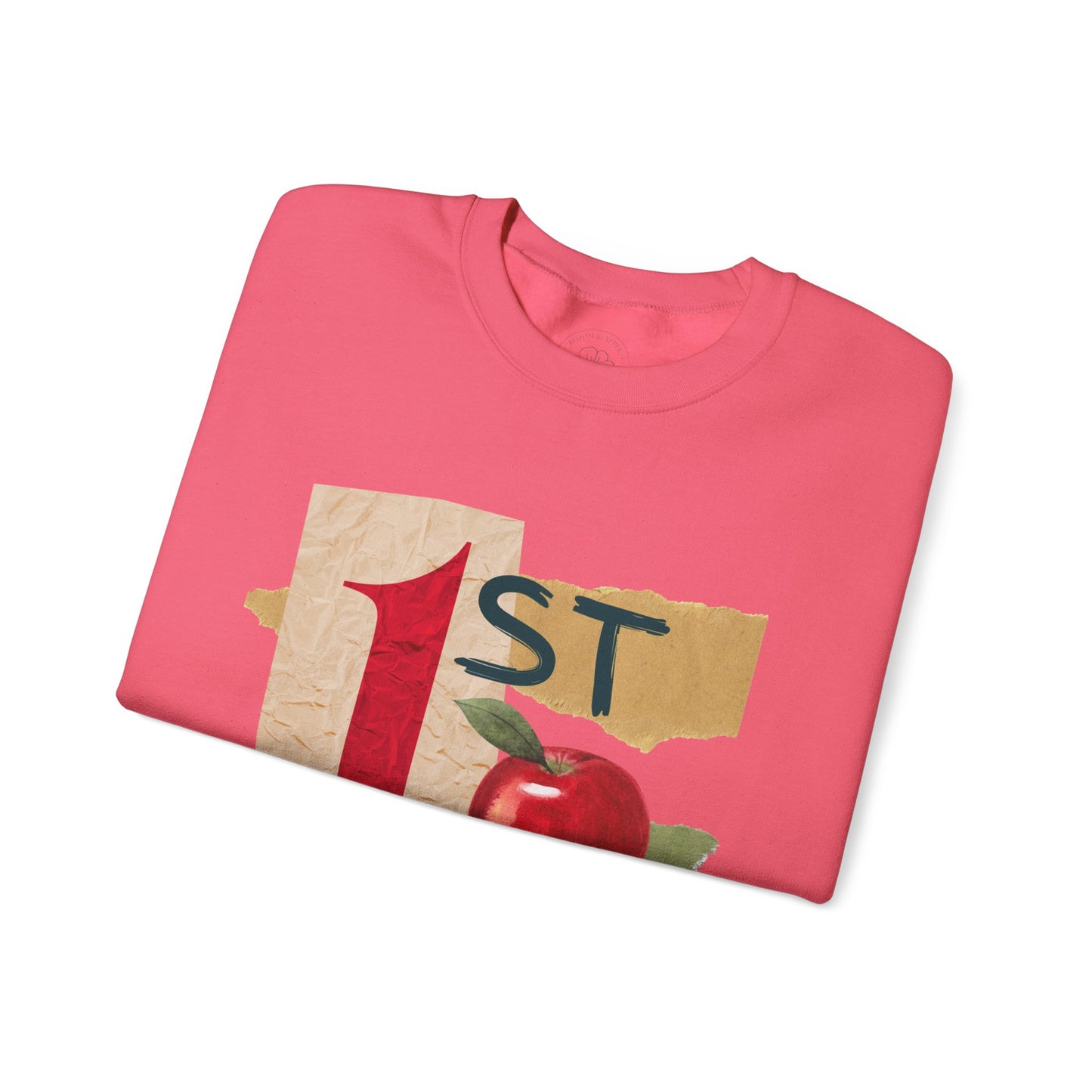 Grade Level Collage Crewneck Sweatshirt: 1st Grade