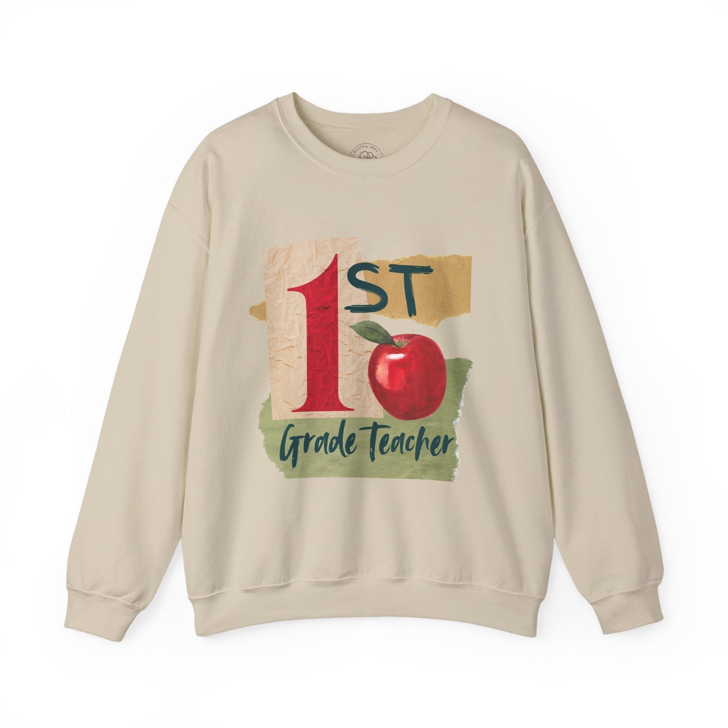 Grade Level Collage Crewneck Sweatshirt: 1st Grade