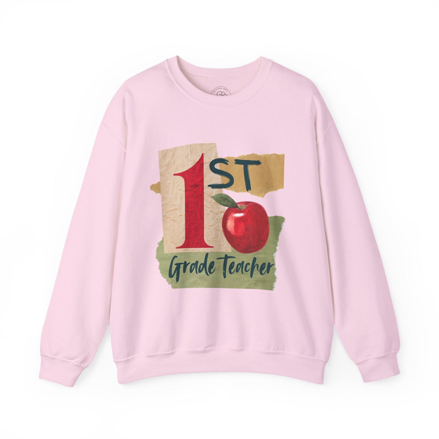 Grade Level Collage Crewneck Sweatshirt: 1st Grade