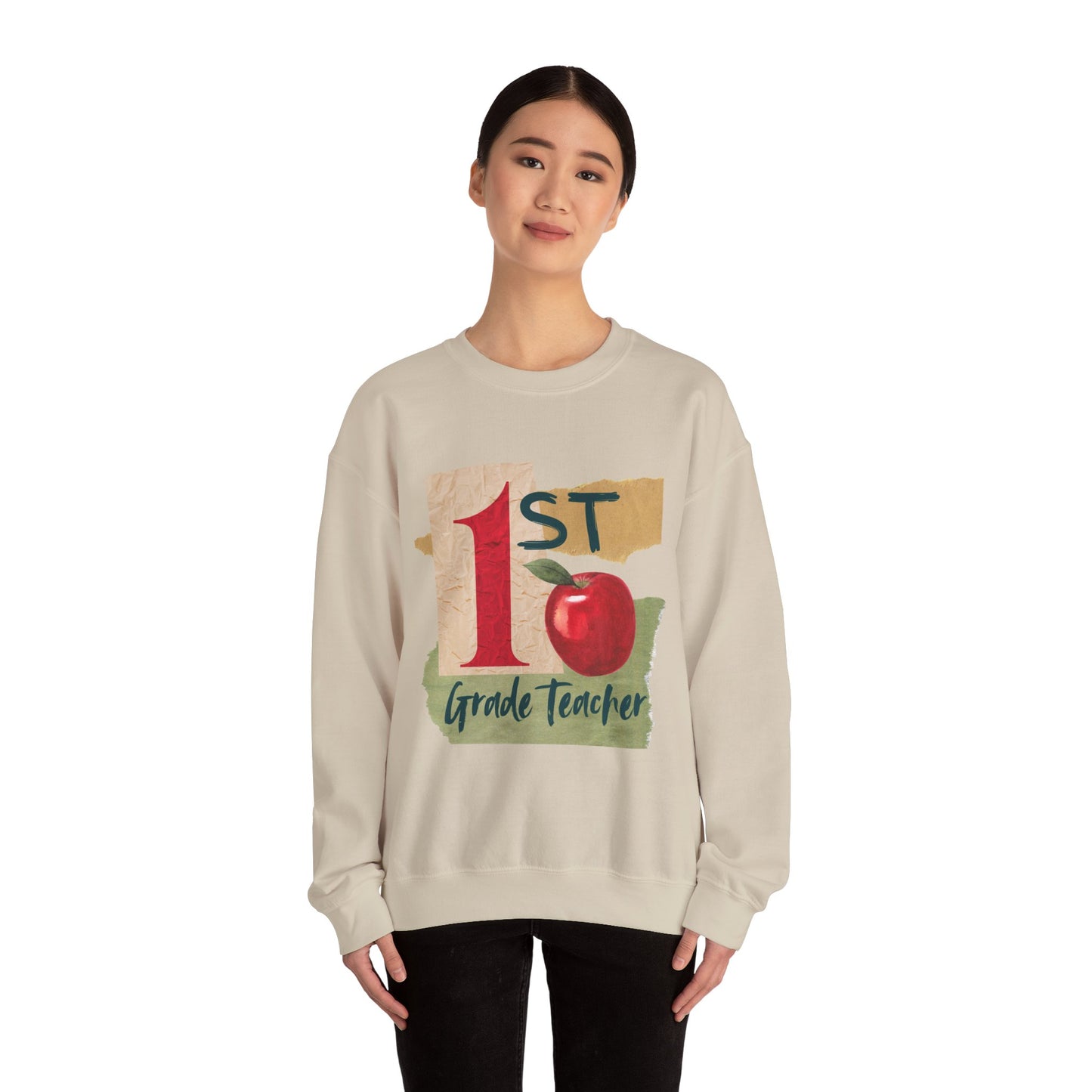 Grade Level Collage Crewneck Sweatshirt: 1st Grade