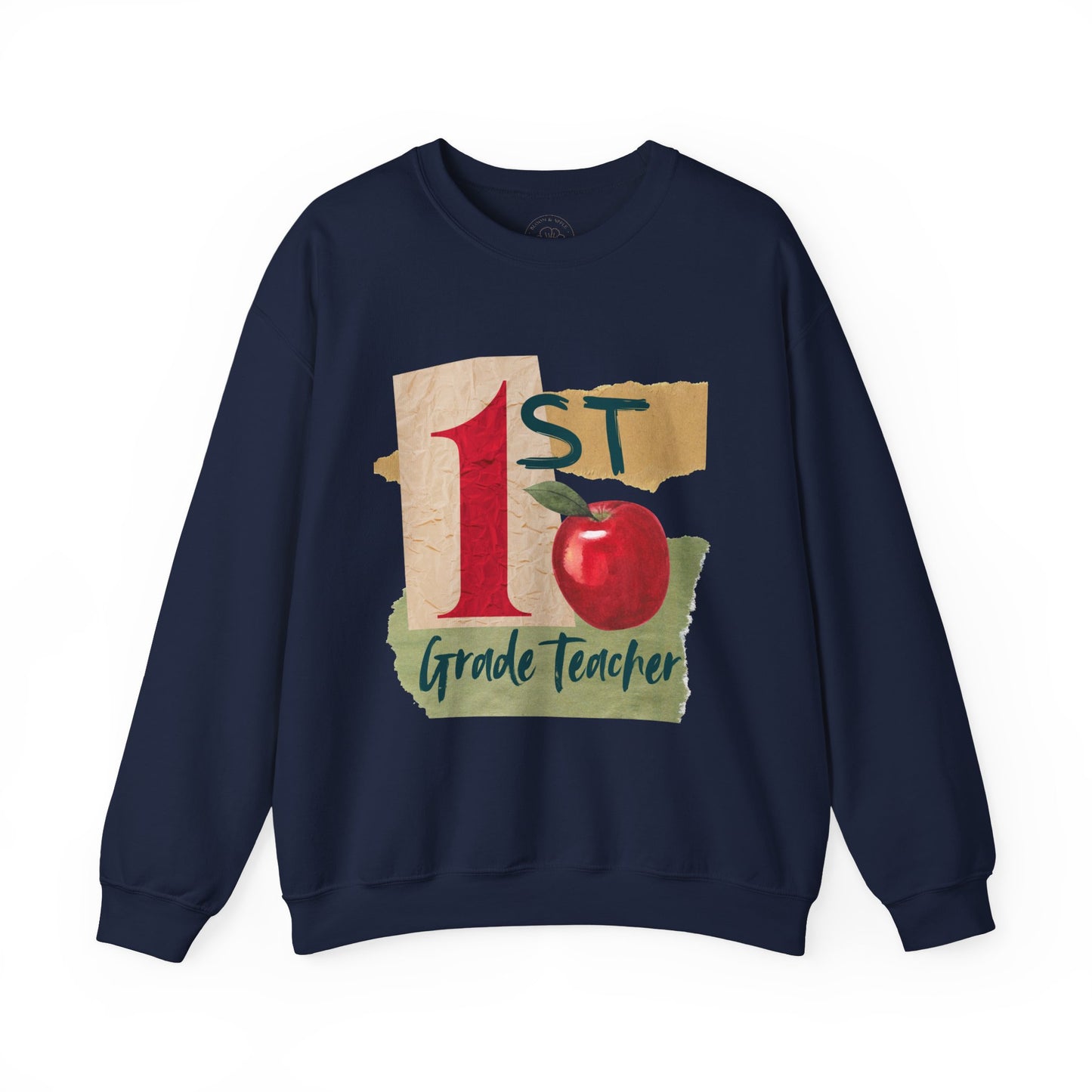 Grade Level Collage Crewneck Sweatshirt: 1st Grade