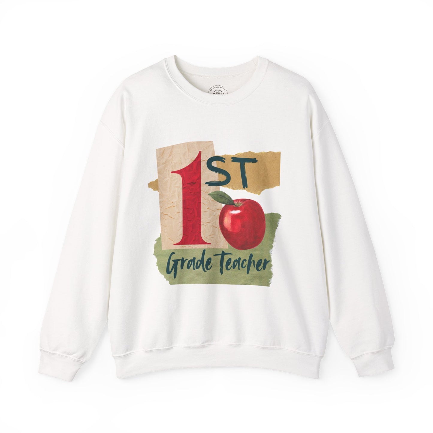 Grade Level Collage Crewneck Sweatshirt: 1st Grade