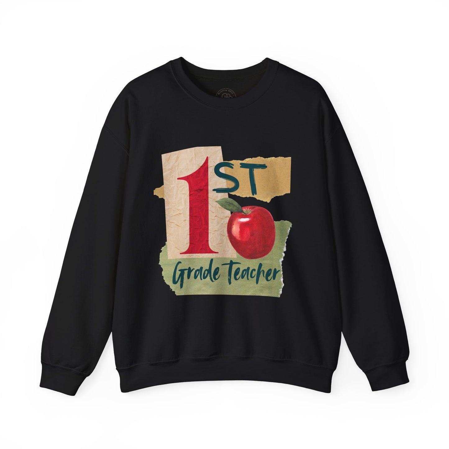 Grade Level Collage Crewneck Sweatshirt: 1st Grade