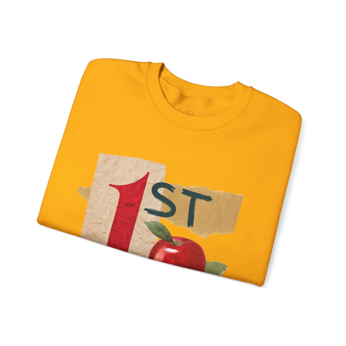 Grade Level Collage Crewneck Sweatshirt: 1st Grade