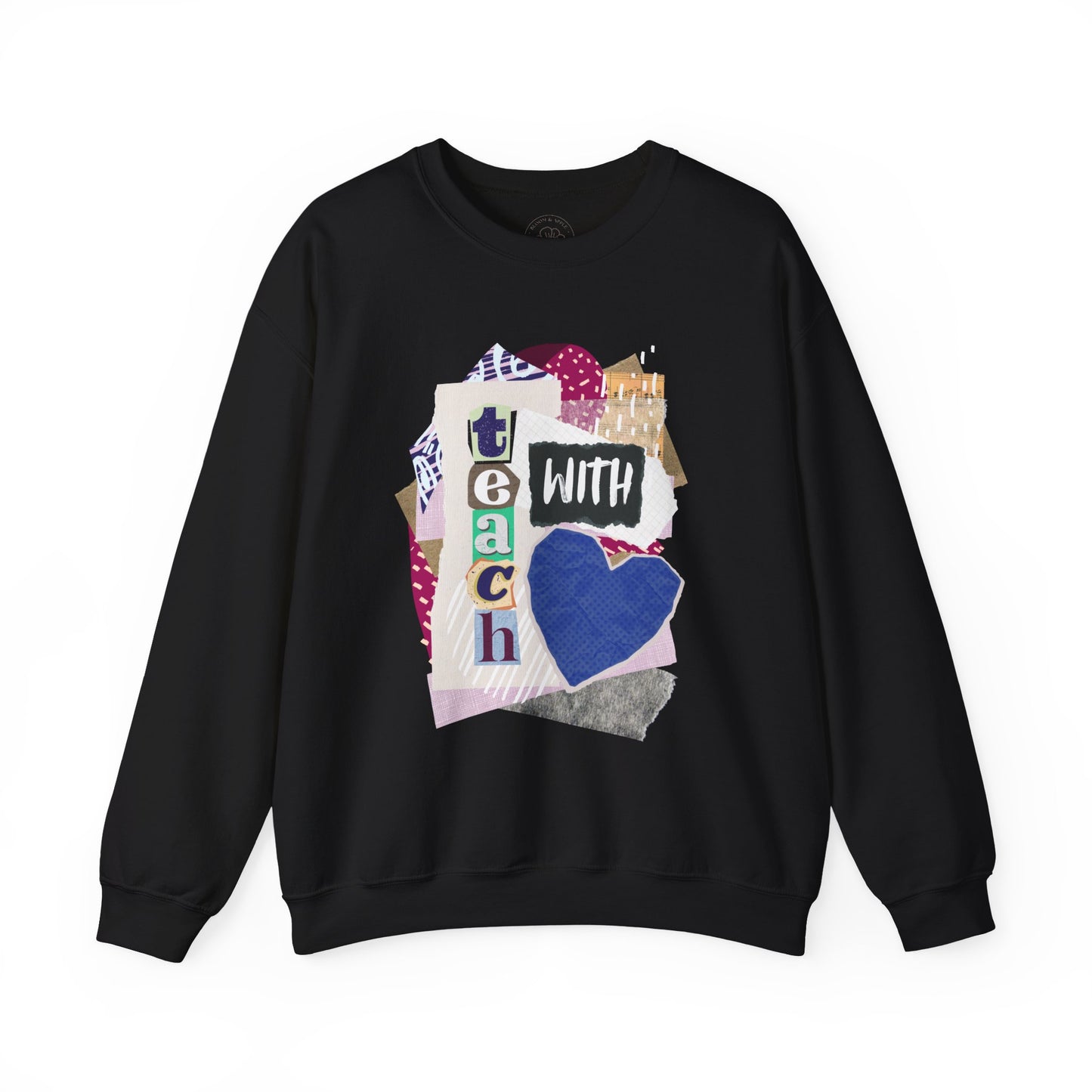 Blue Teach with Love Crewneck Sweatshirt