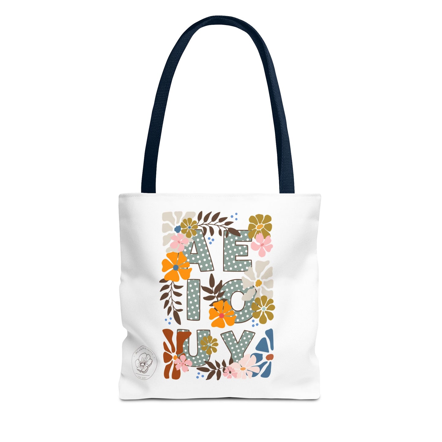 Vowels and Florals Tote