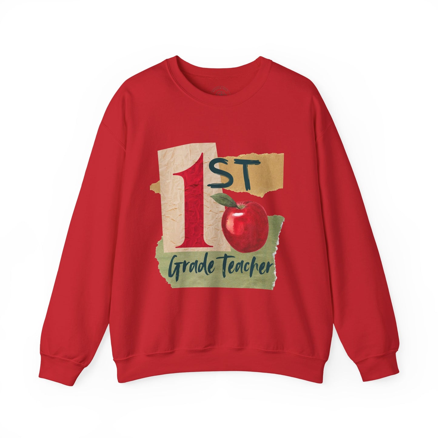 Grade Level Collage Crewneck Sweatshirt: 1st Grade