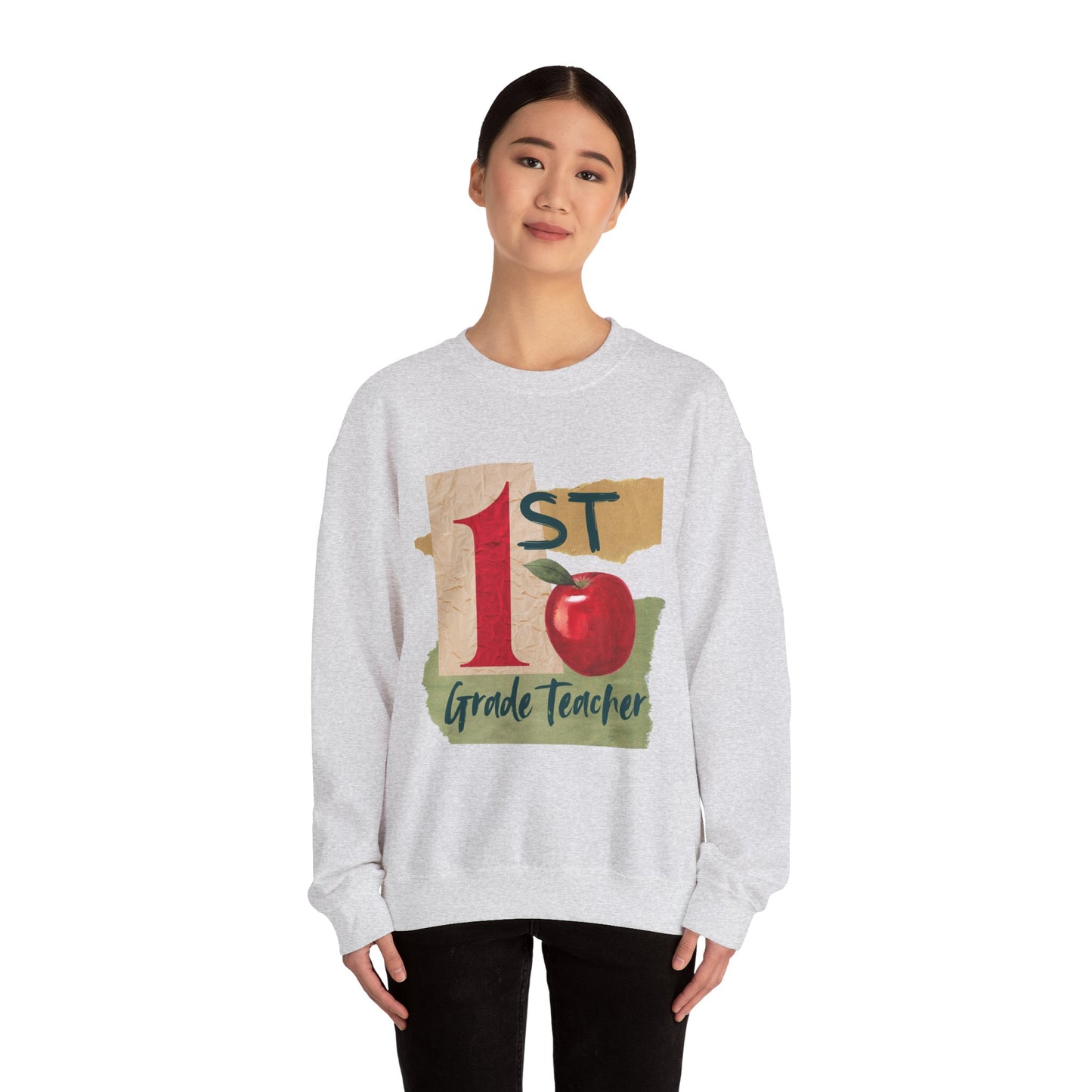 Grade Level Collage Crewneck Sweatshirt: 1st Grade