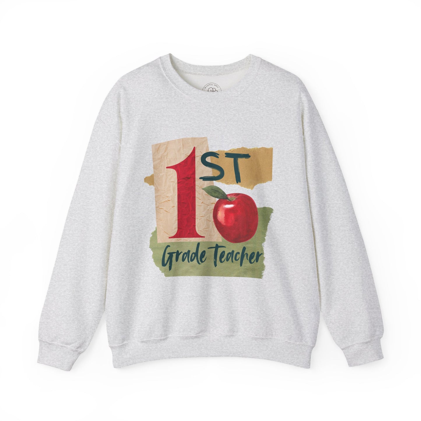 Grade Level Collage Crewneck Sweatshirt: 1st Grade
