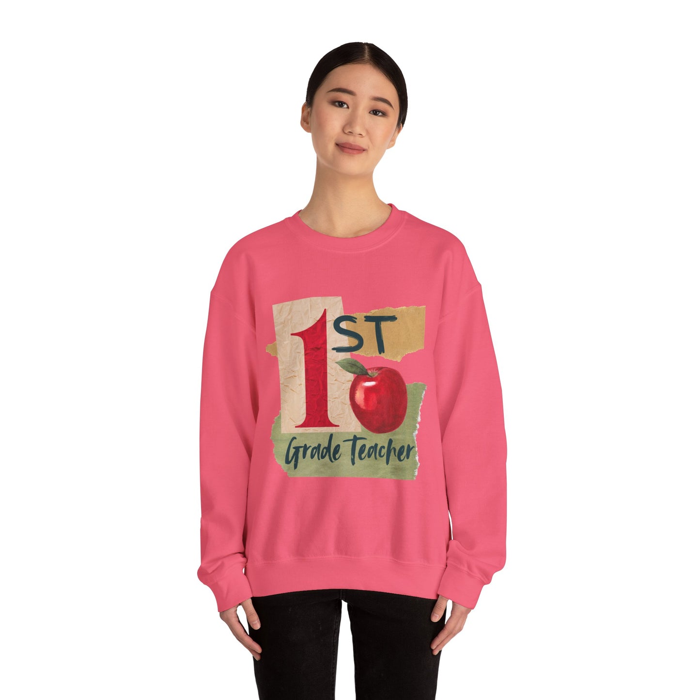 Grade Level Collage Crewneck Sweatshirt: 1st Grade
