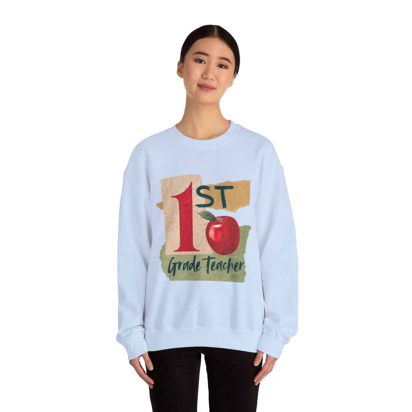 Grade Level Collage Crewneck Sweatshirt: 1st Grade