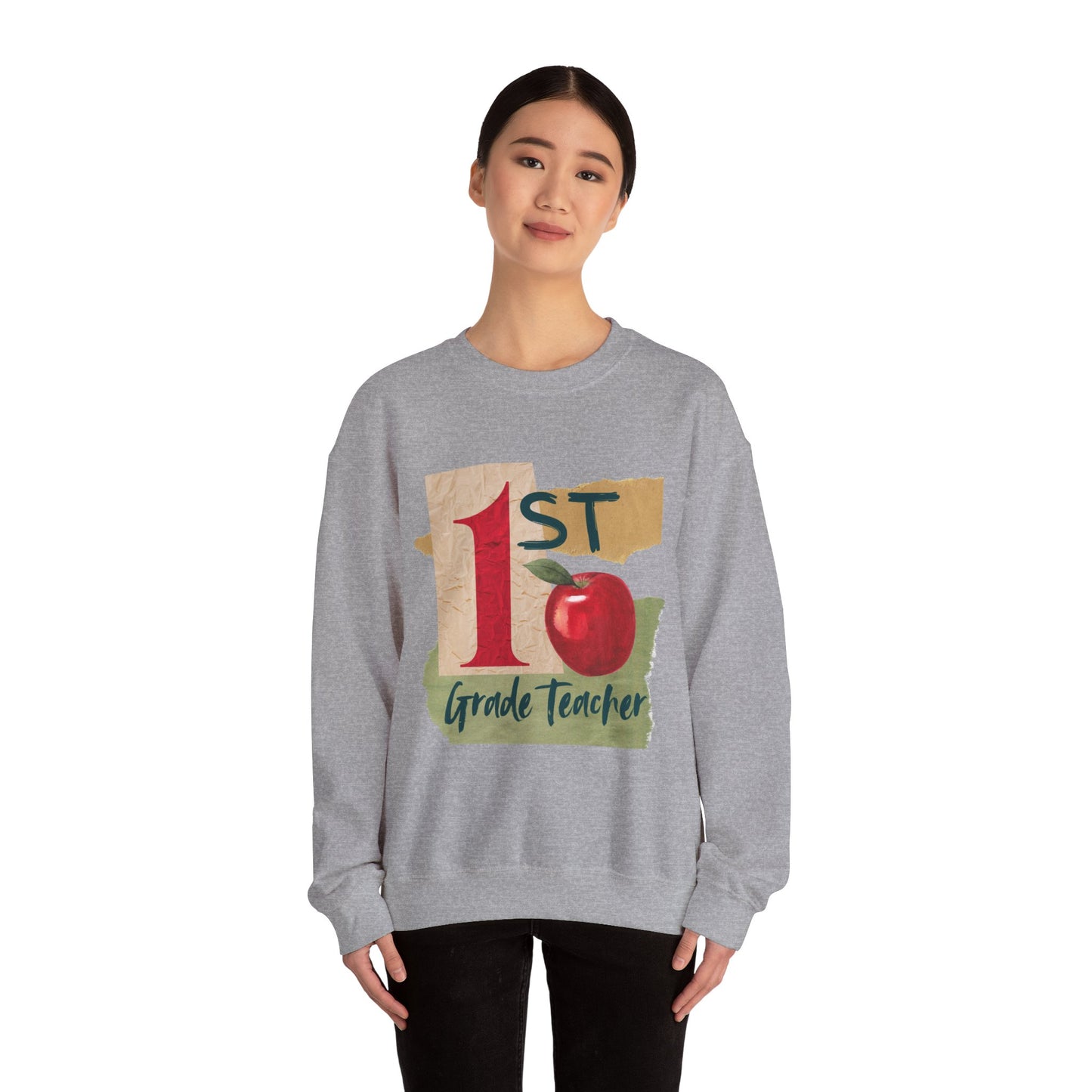 Grade Level Collage Crewneck Sweatshirt: 1st Grade