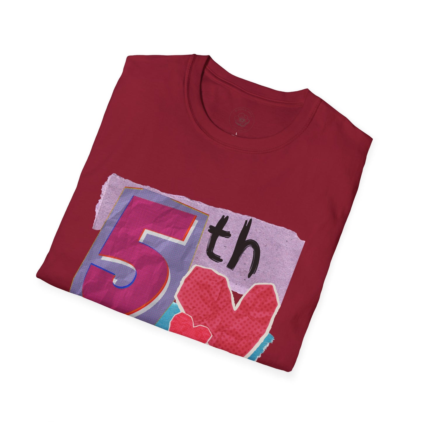 Grade Level Graphic Collage T-Shirt - 5th Grade