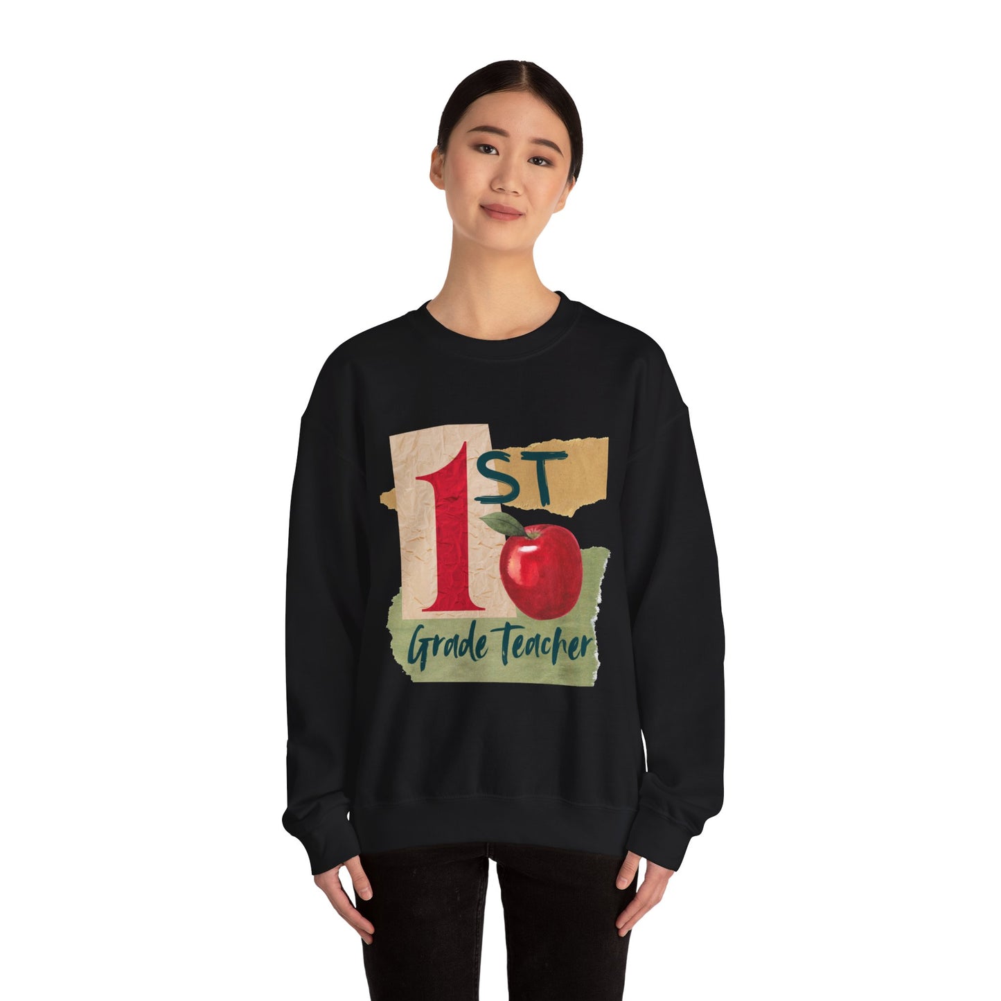 Grade Level Collage Crewneck Sweatshirt: 1st Grade