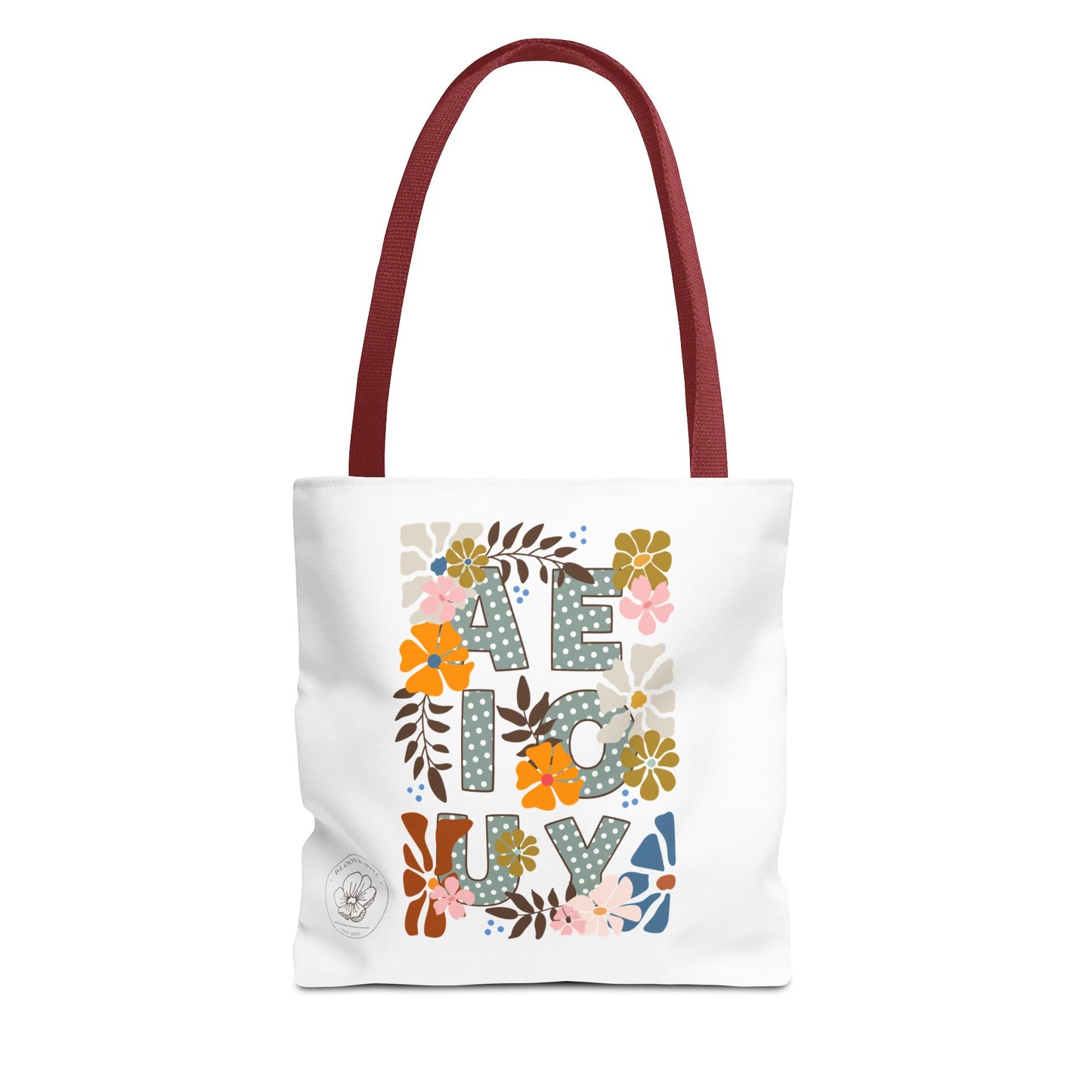 Vowels and Florals Tote