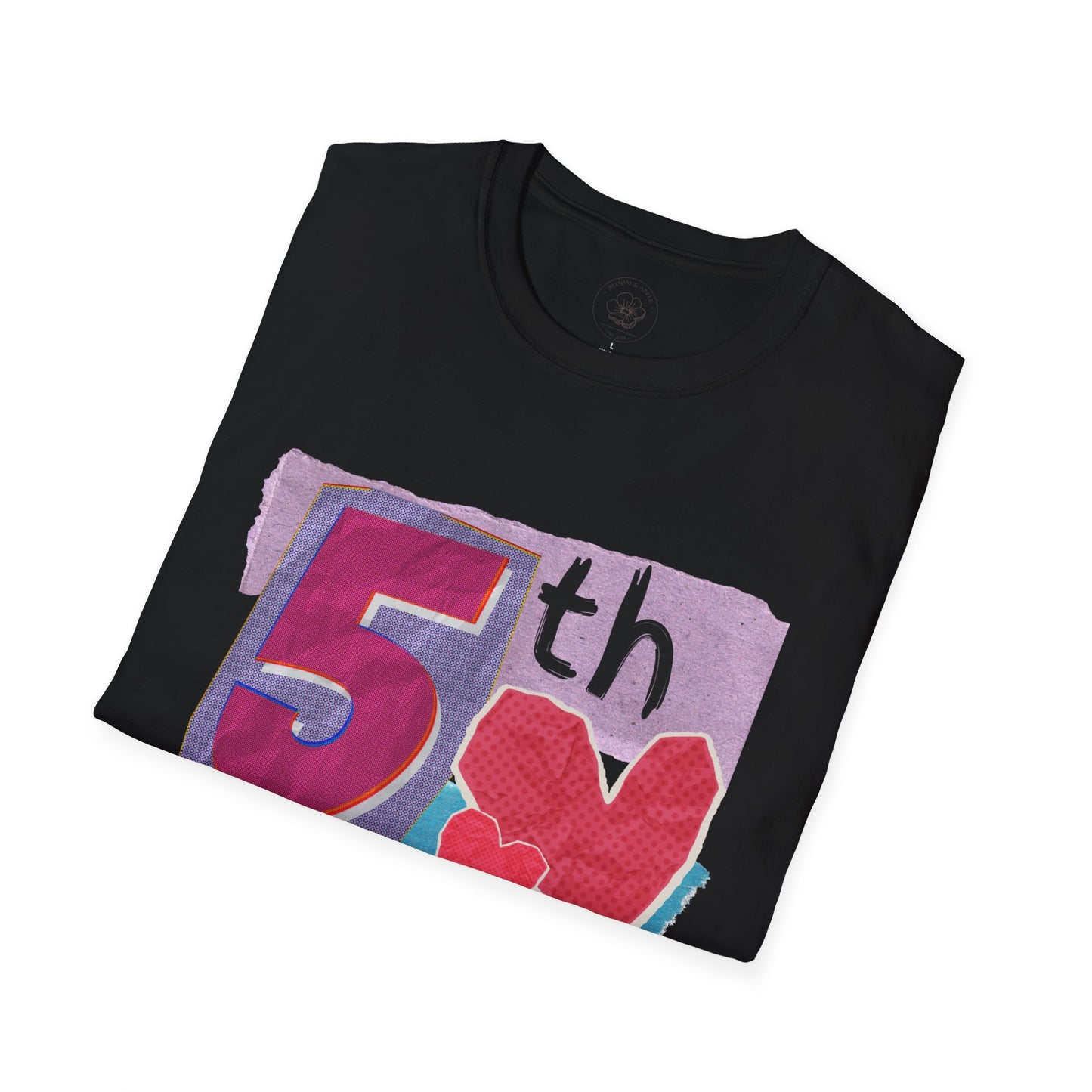 Grade Level Graphic Collage T-Shirt - 5th Grade