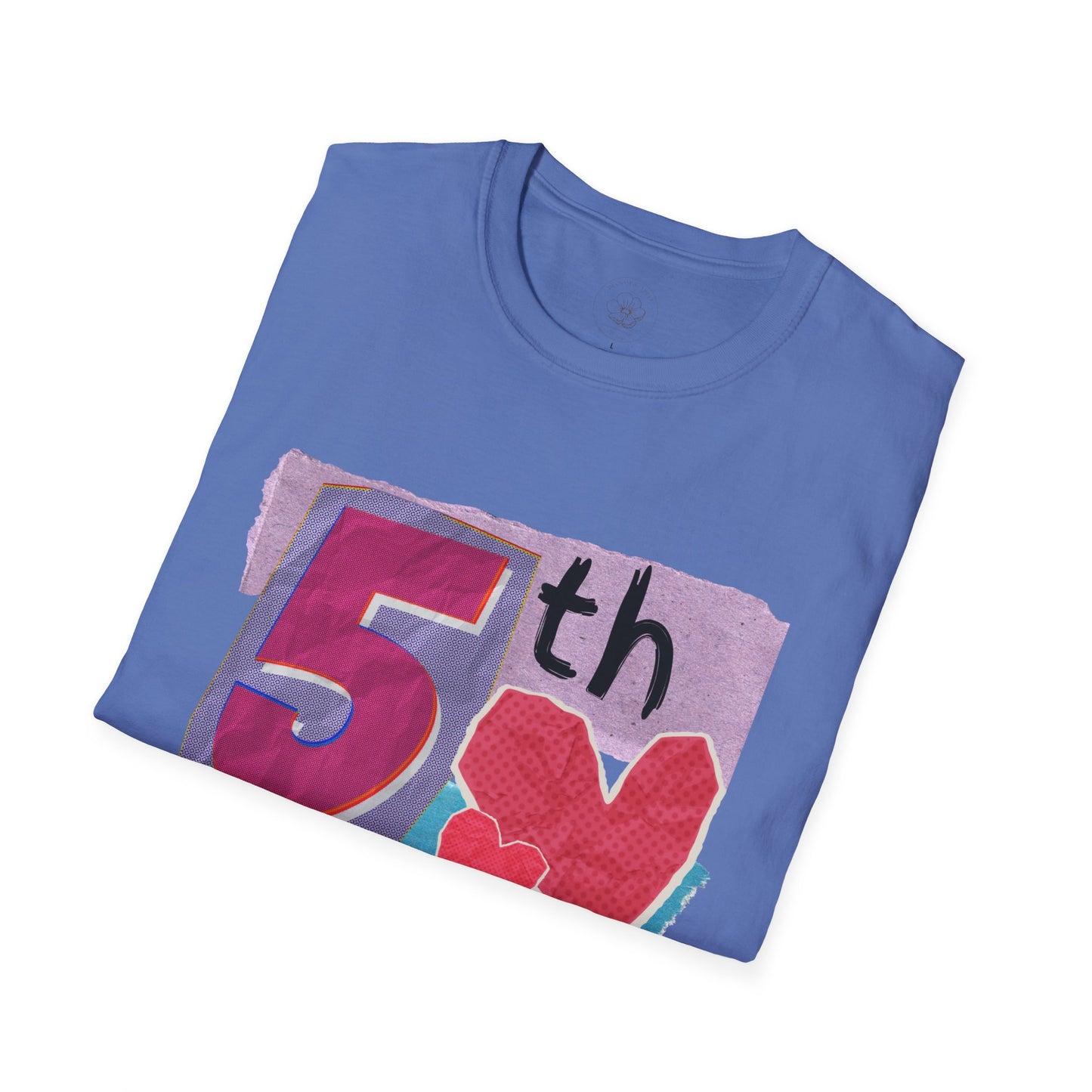 Grade Level Graphic Collage T-Shirt - 5th Grade