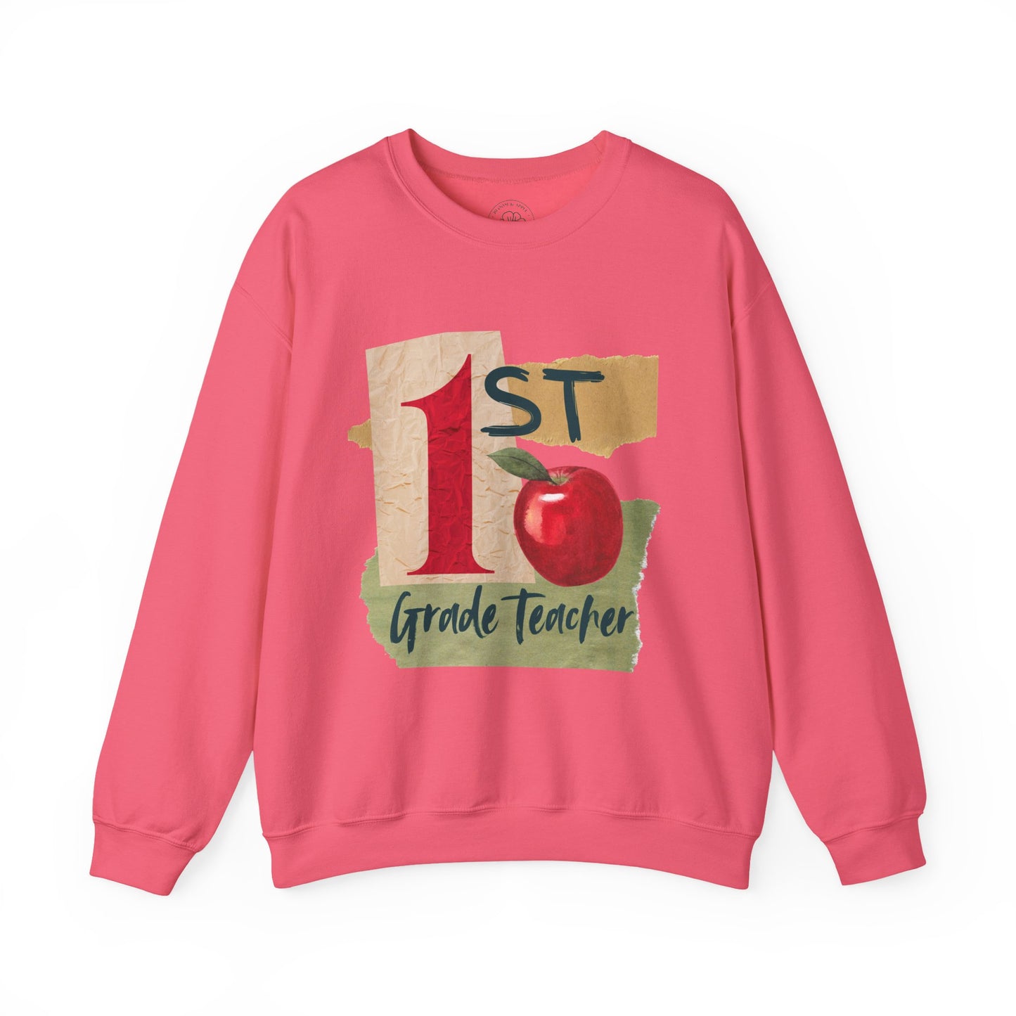 Grade Level Collage Crewneck Sweatshirt: 1st Grade