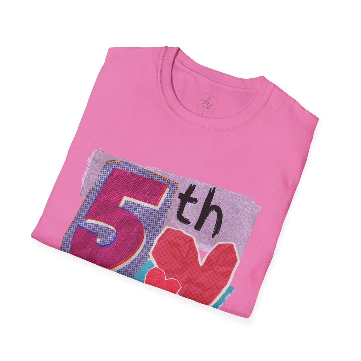 Grade Level Graphic Collage T-Shirt - 5th Grade