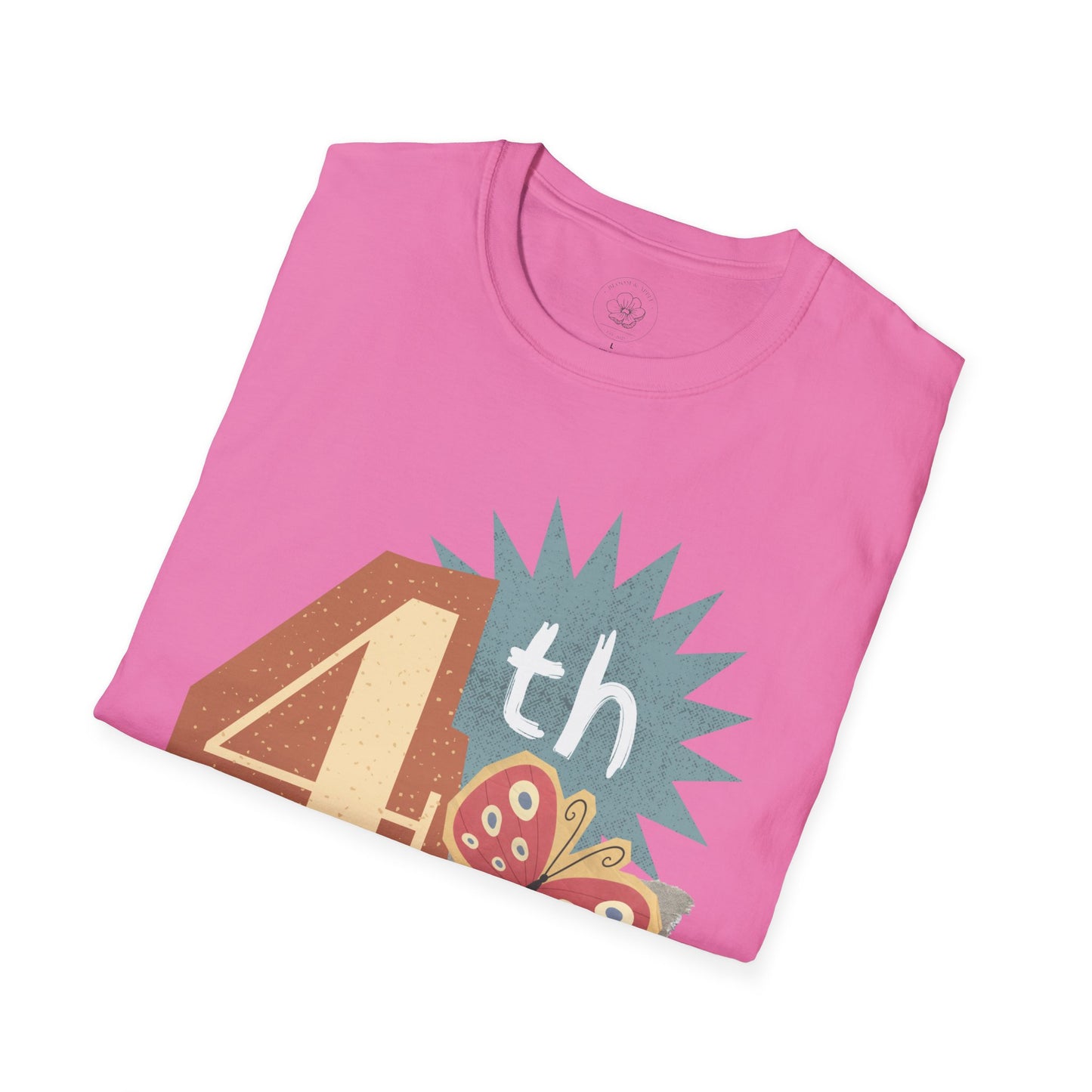 Grade Level Graphic Collage T-Shirt - 4th Grade