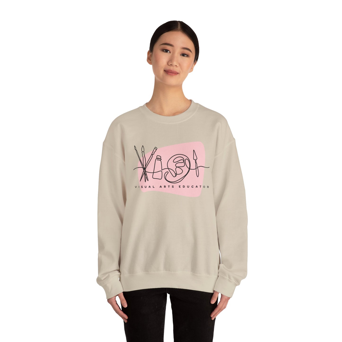 Visual Arts Teacher Crewneck Sweatshirt