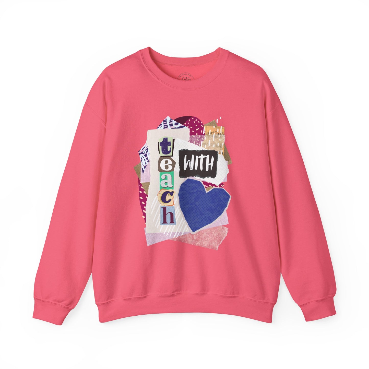 Blue Teach with Love Crewneck Sweatshirt