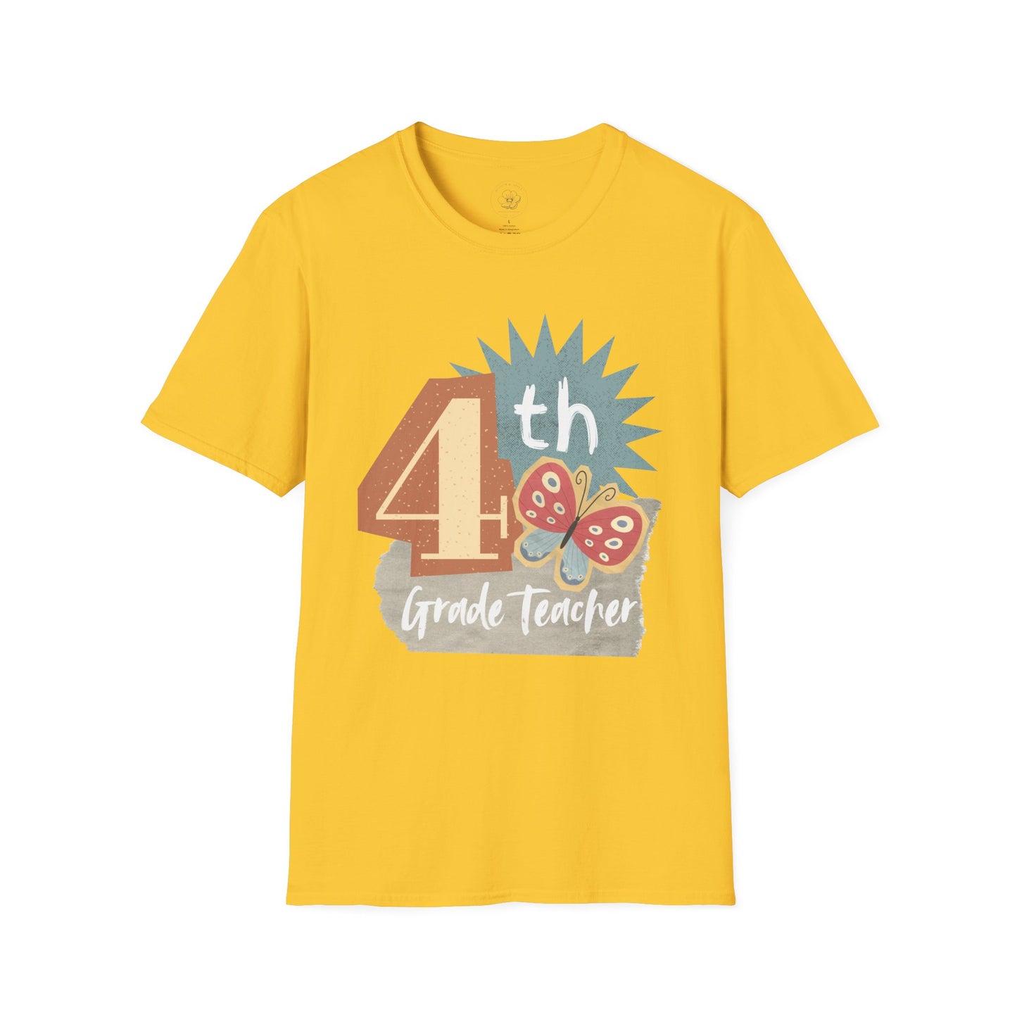 Grade Level Graphic Collage T-Shirt - 4th Grade