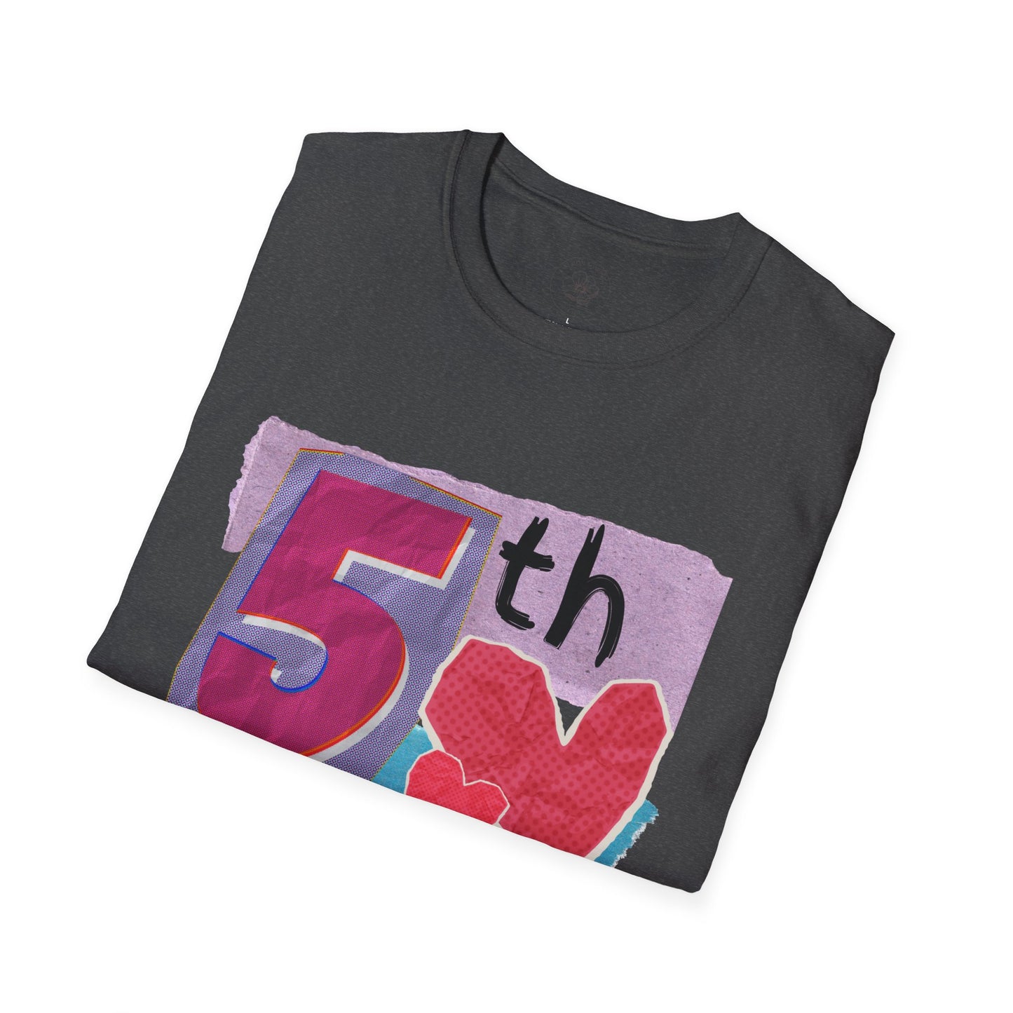 Grade Level Graphic Collage T-Shirt - 5th Grade