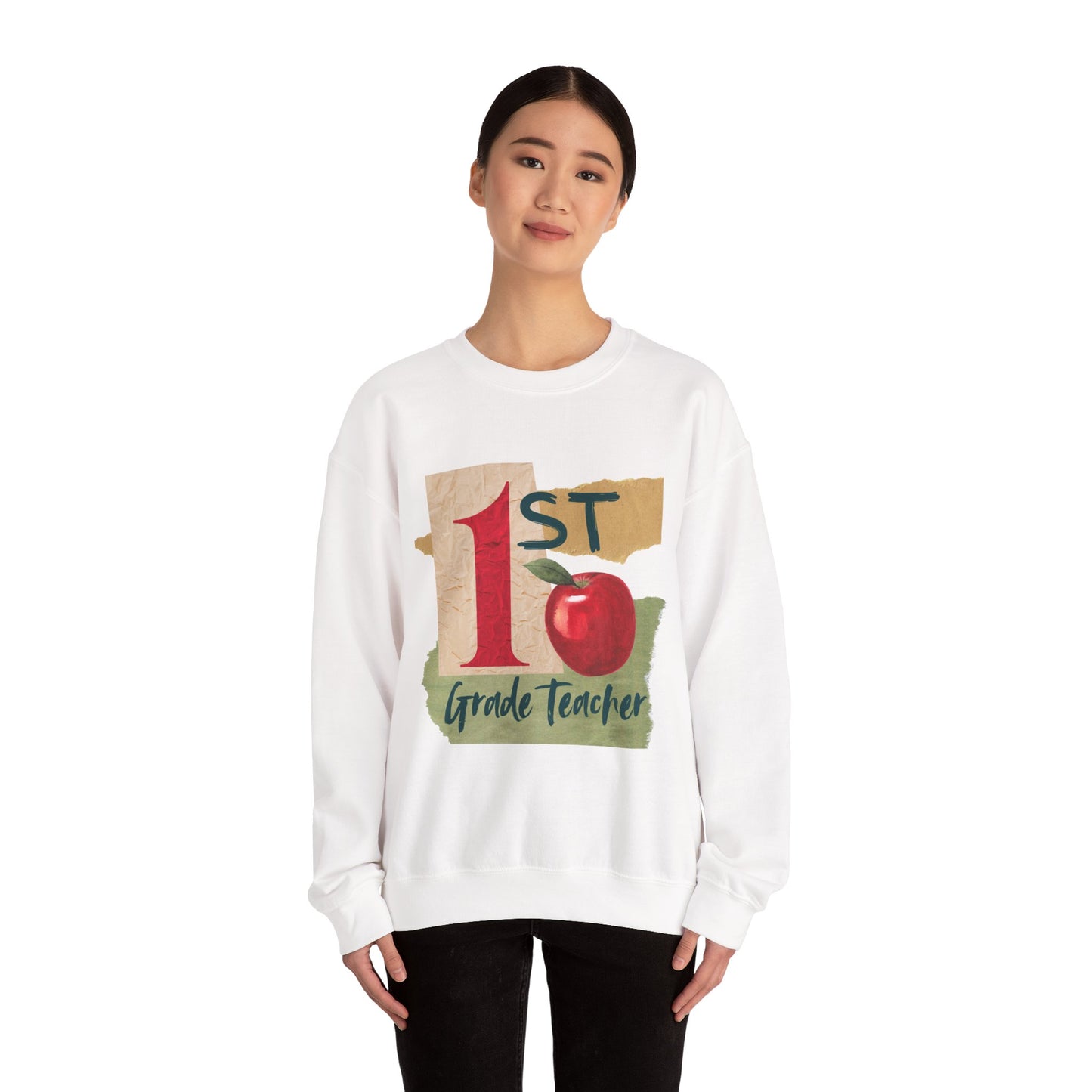 Grade Level Collage Crewneck Sweatshirt: 1st Grade