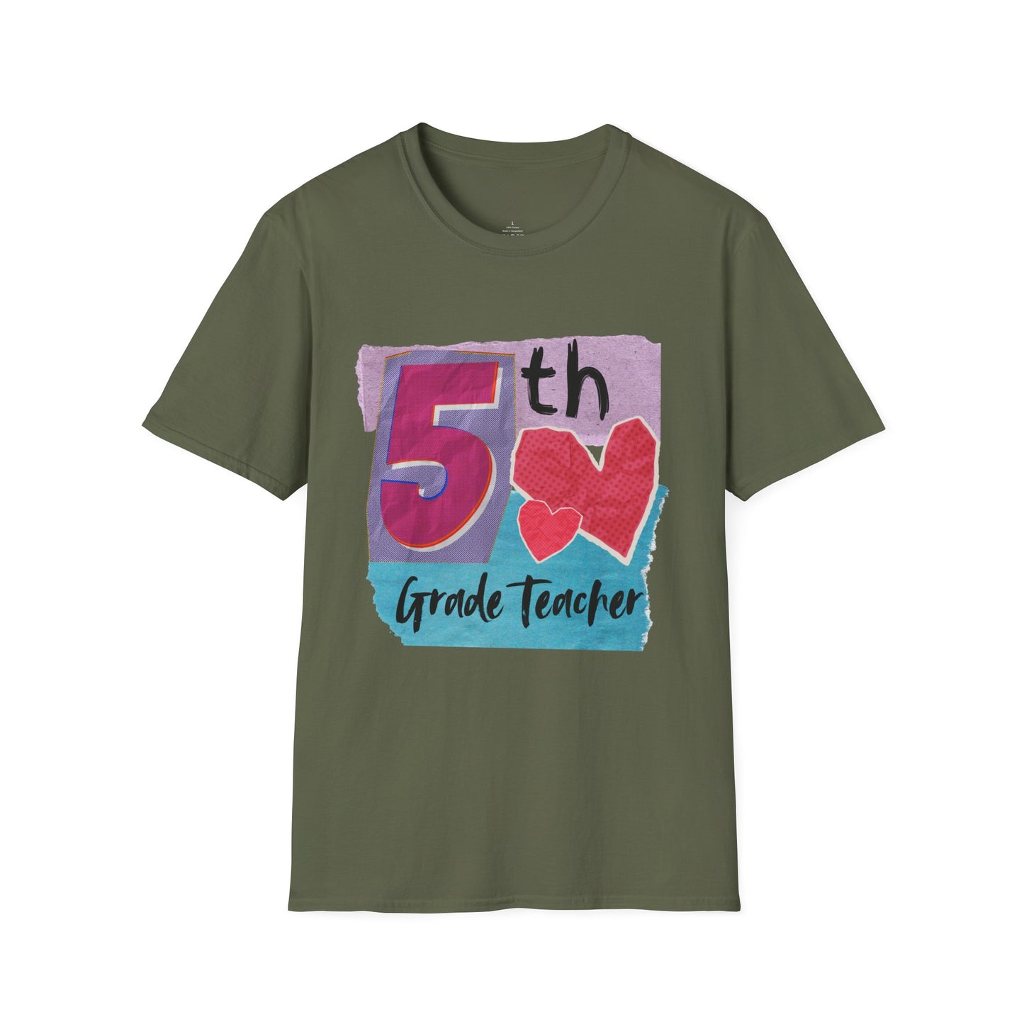 Grade Level Graphic Collage T-Shirt - 5th Grade
