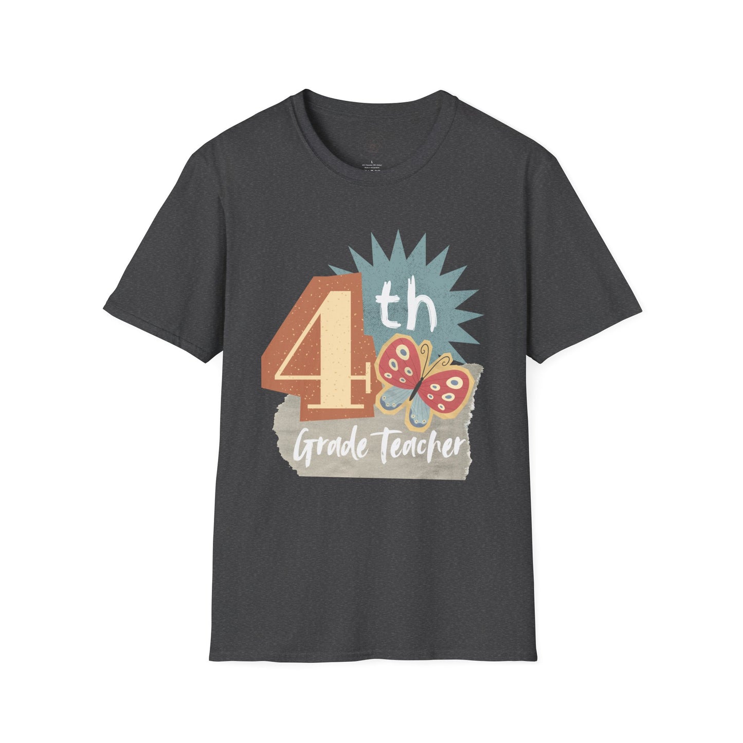 Grade Level Graphic Collage T-Shirt - 4th Grade