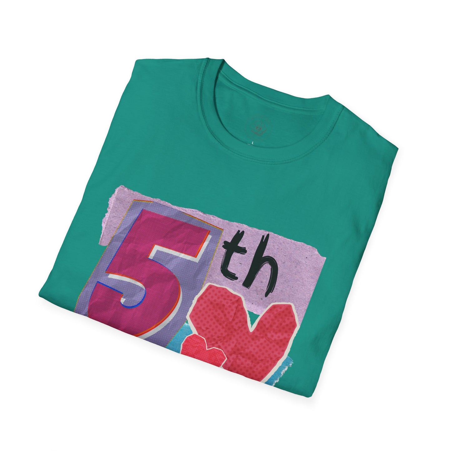 Grade Level Graphic Collage T-Shirt - 5th Grade