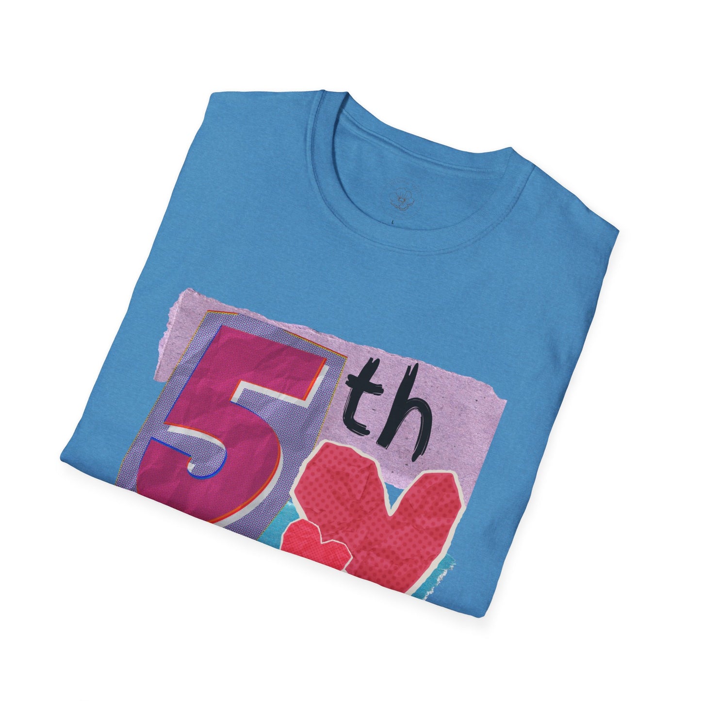 Grade Level Graphic Collage T-Shirt - 5th Grade