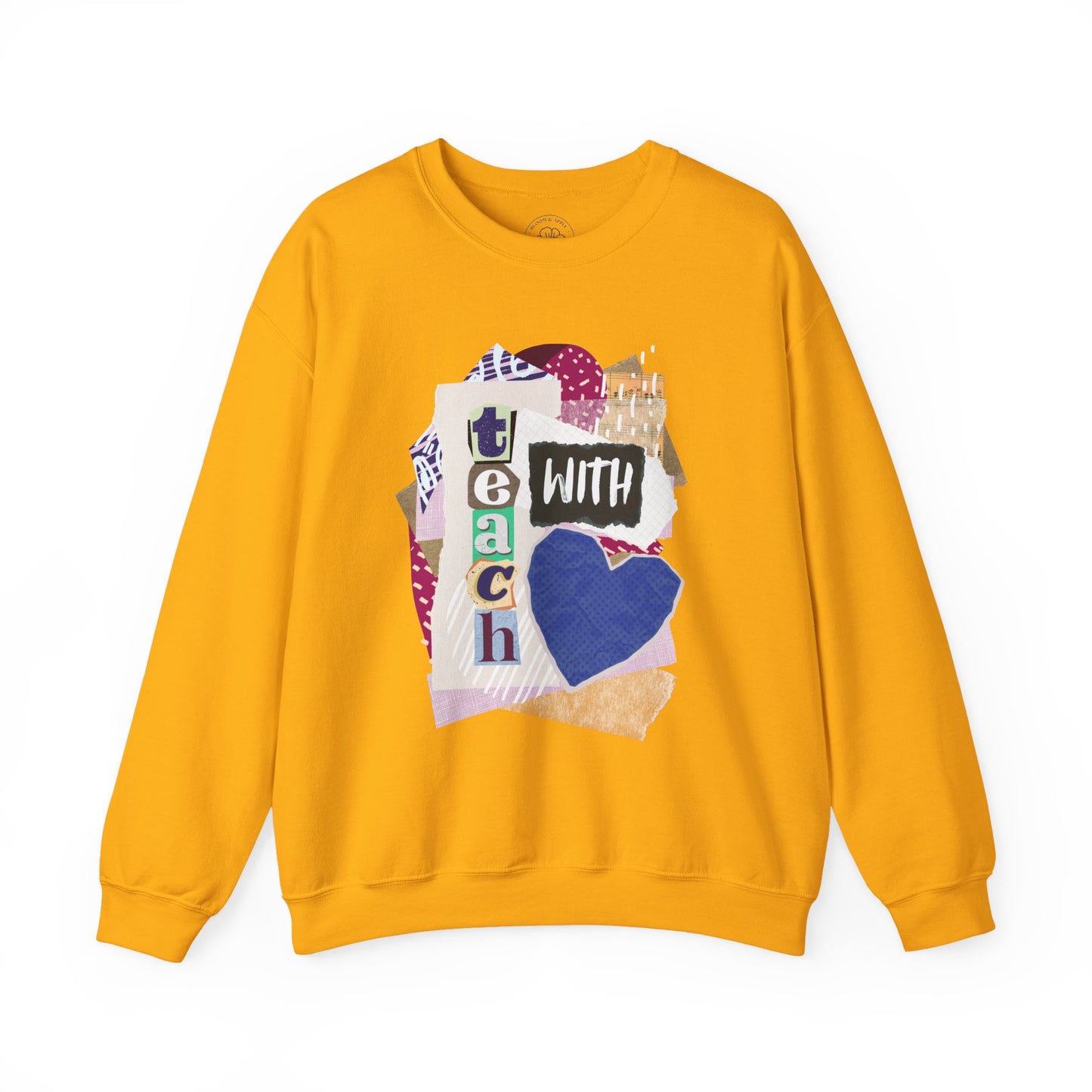 Blue Teach with Love Crewneck Sweatshirt
