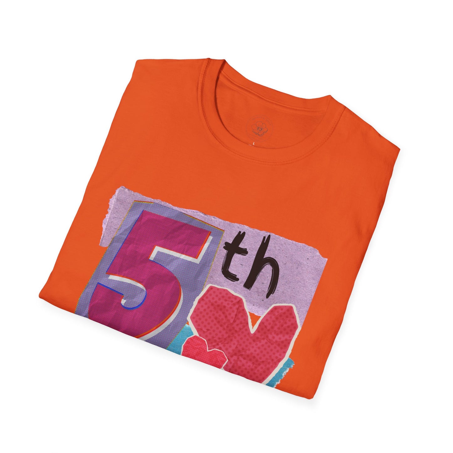 Grade Level Graphic Collage T-Shirt - 5th Grade