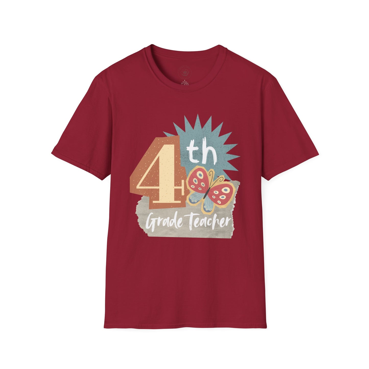 Grade Level Graphic Collage T-Shirt - 4th Grade