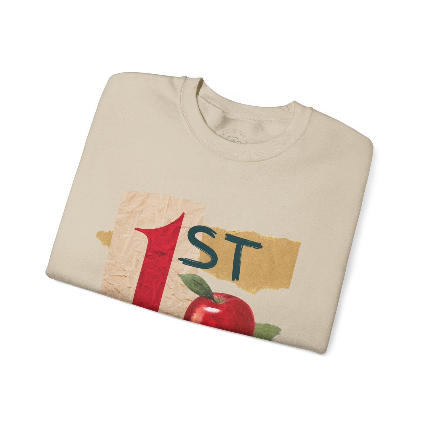 Grade Level Collage Crewneck Sweatshirt: 1st Grade