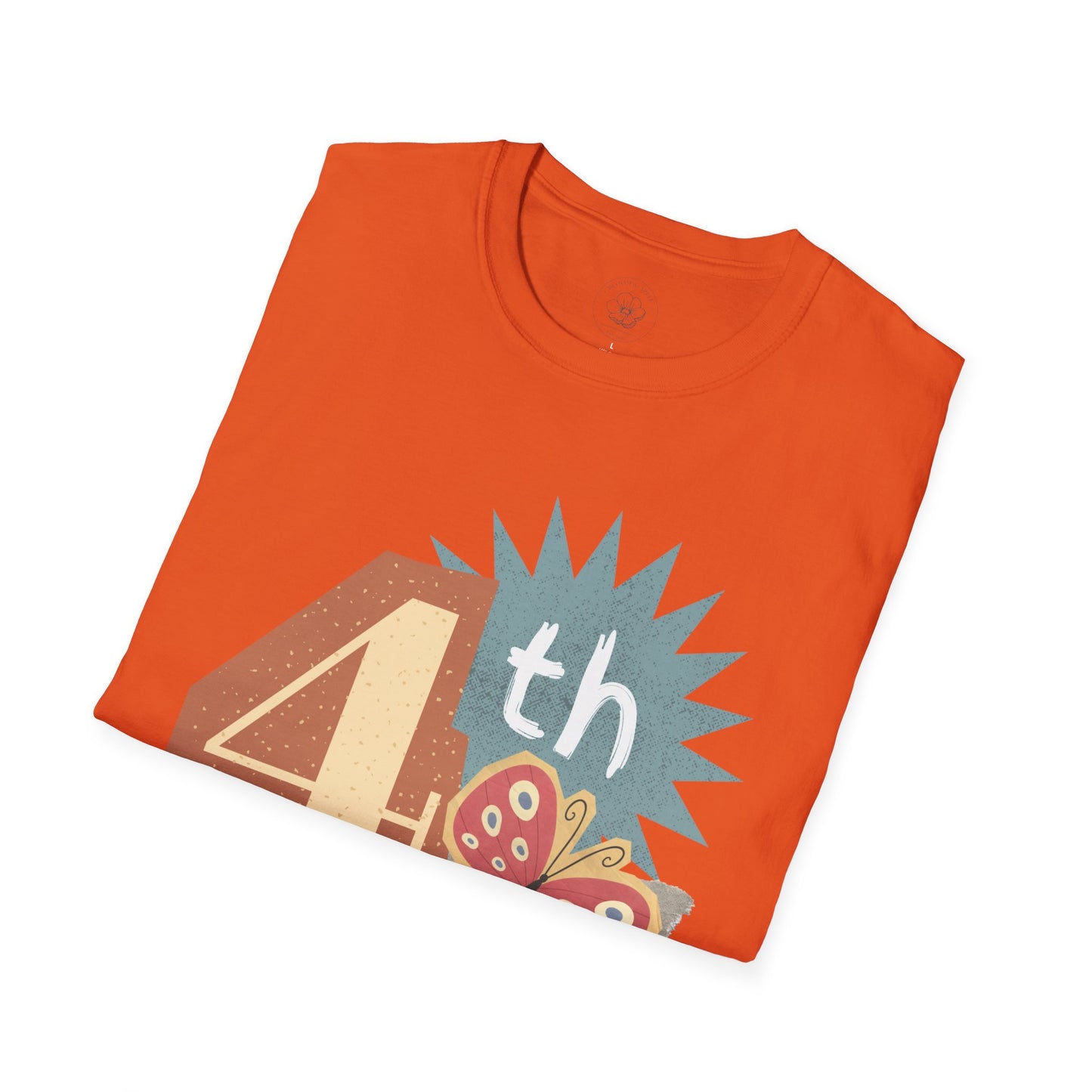 Grade Level Graphic Collage T-Shirt - 4th Grade