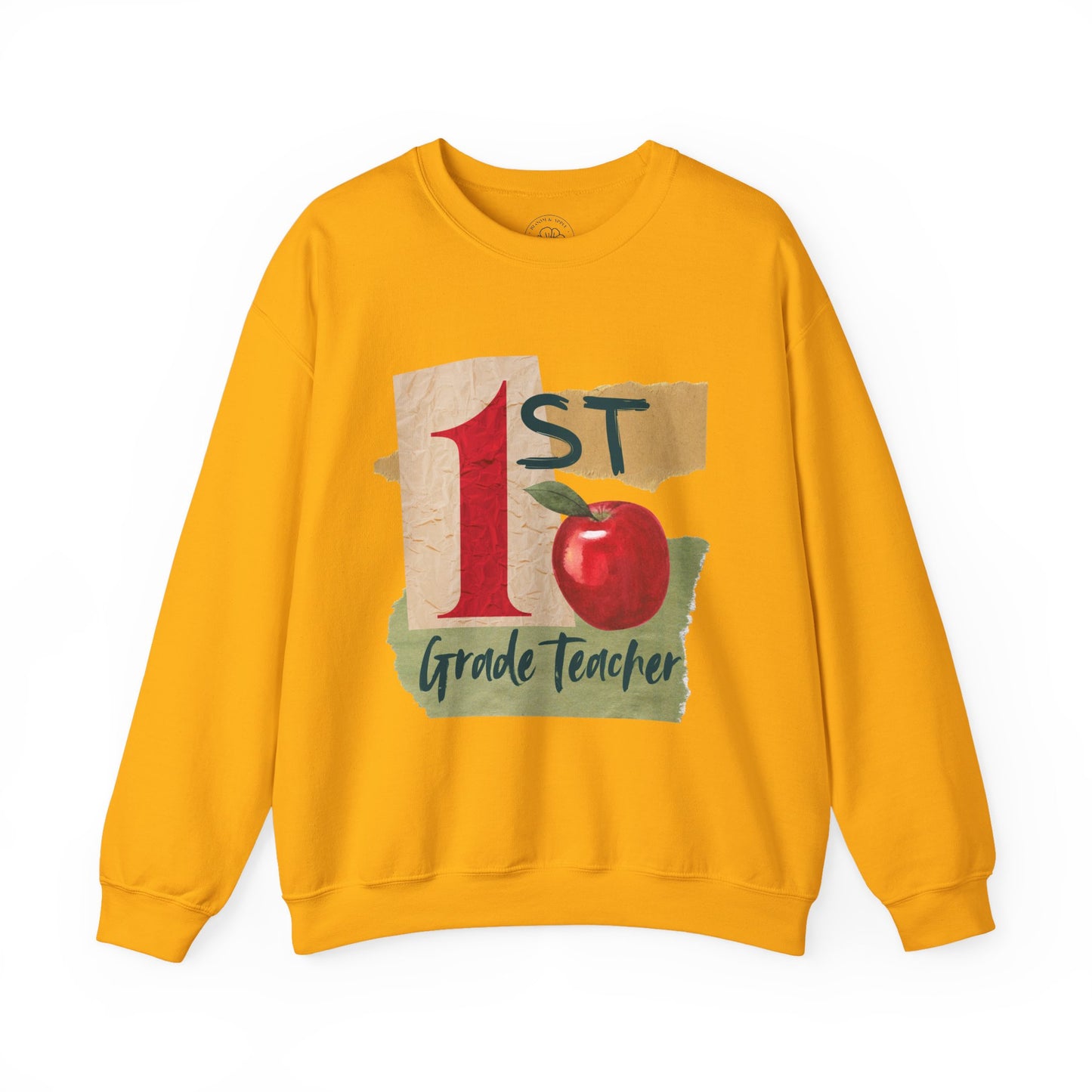 Grade Level Collage Crewneck Sweatshirt: 1st Grade