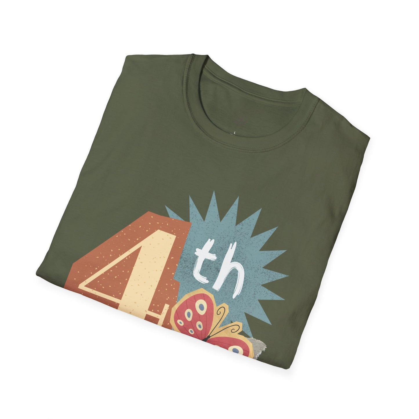 Grade Level Graphic Collage T-Shirt - 4th Grade