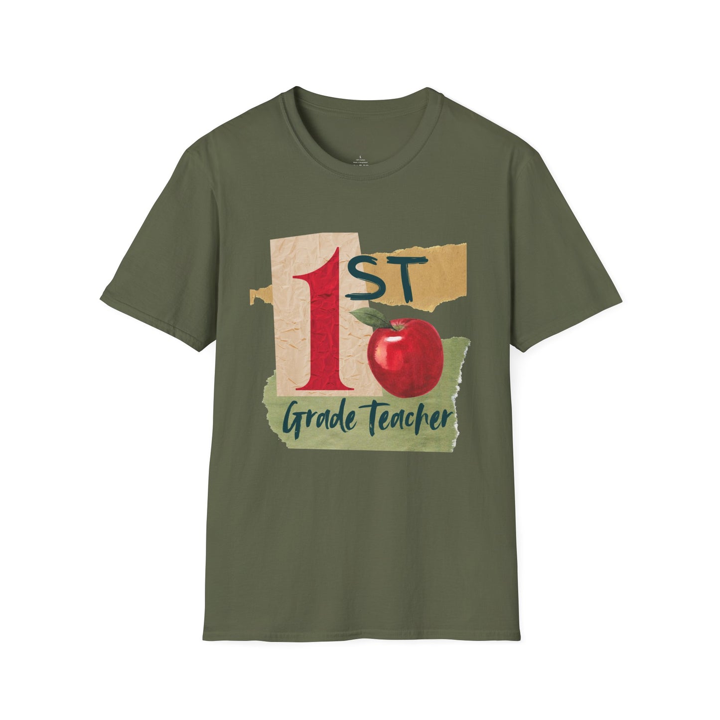 Grade Level Graphic Collage T-Shirt - 1st Grade