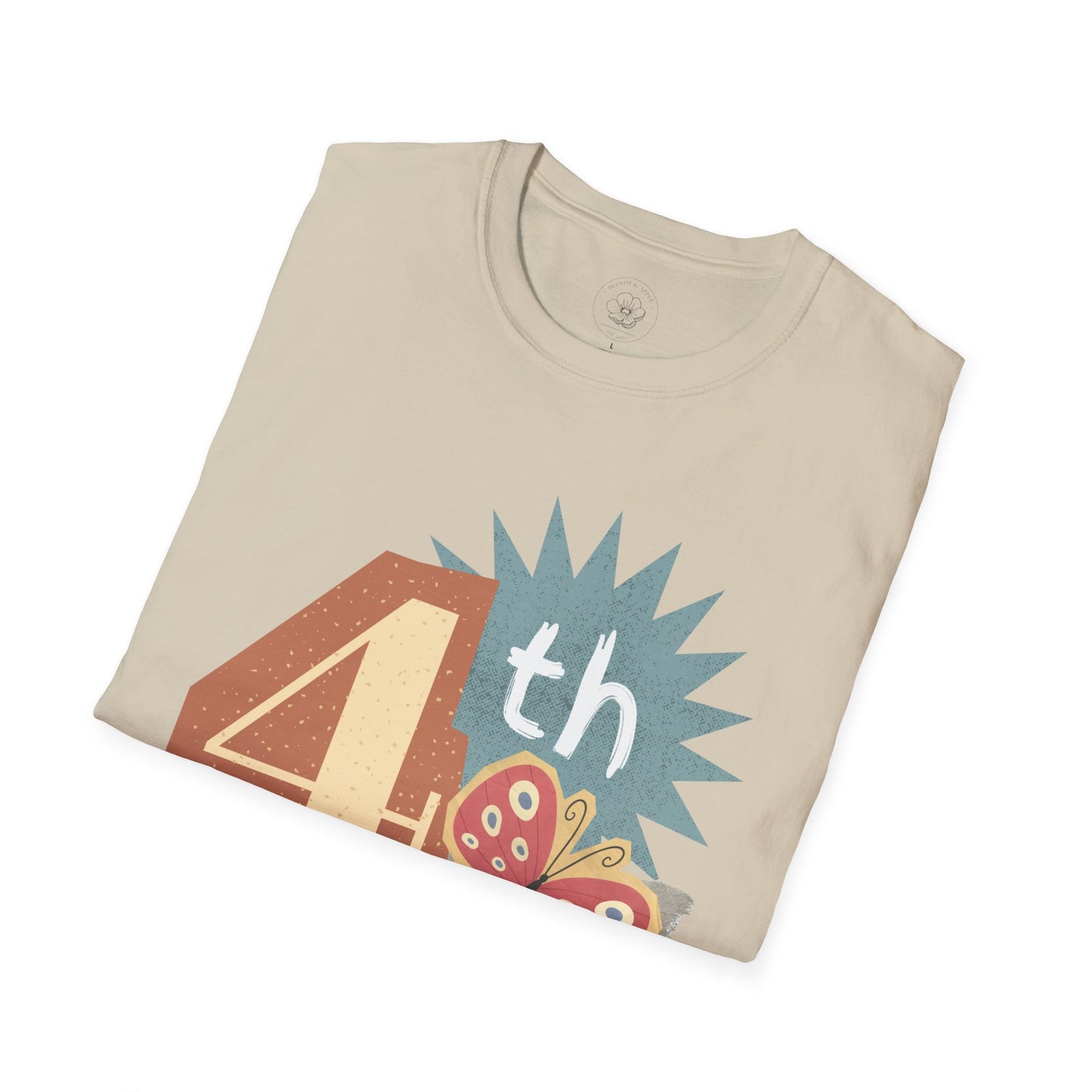 Grade Level Graphic Collage T-Shirt - 4th Grade