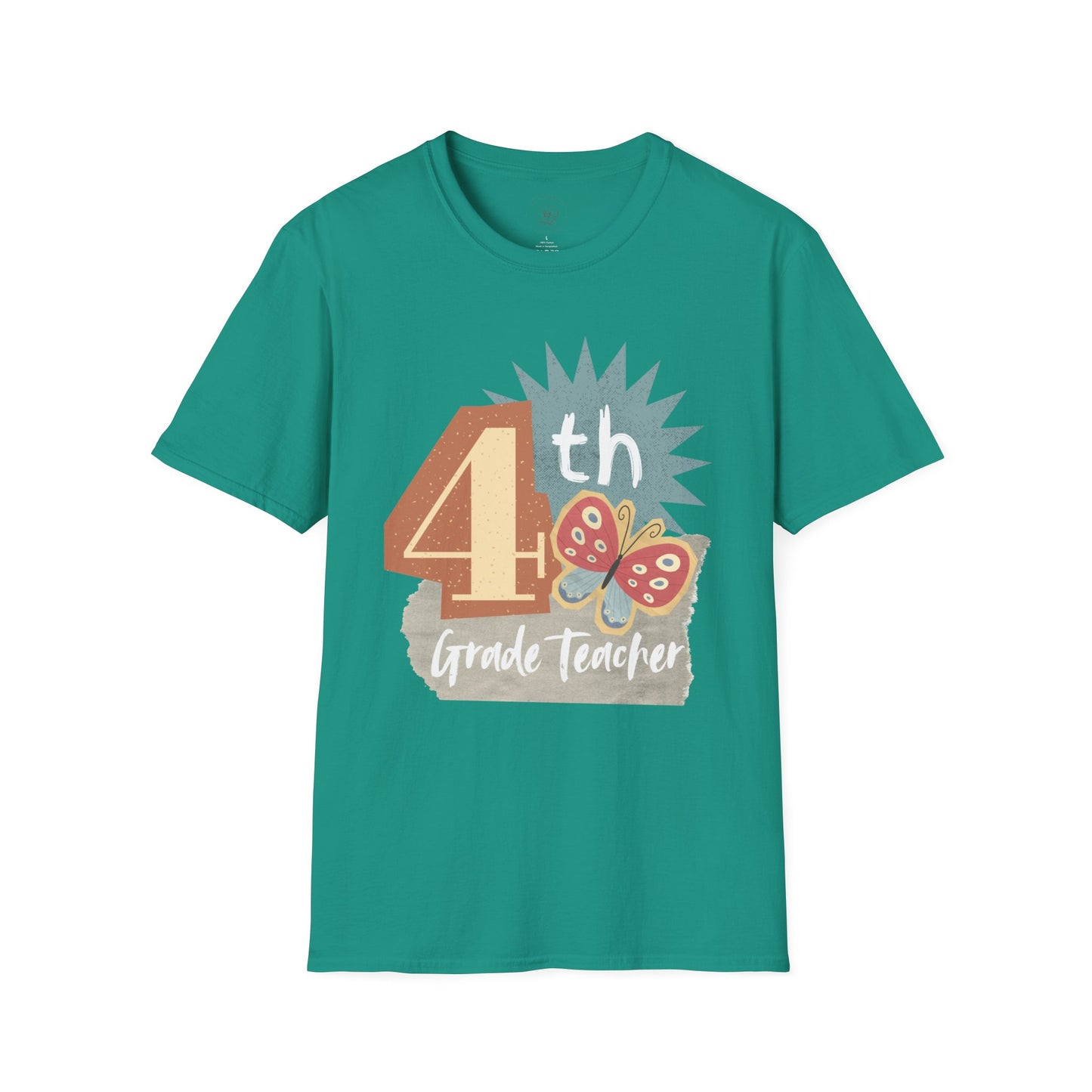 Grade Level Graphic Collage T-Shirt - 4th Grade