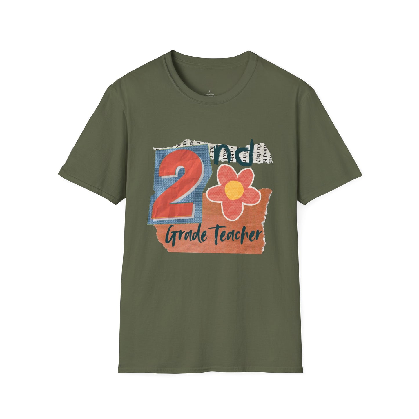 Grade Level Graphic Collage T-Shirt - 2nd Grade