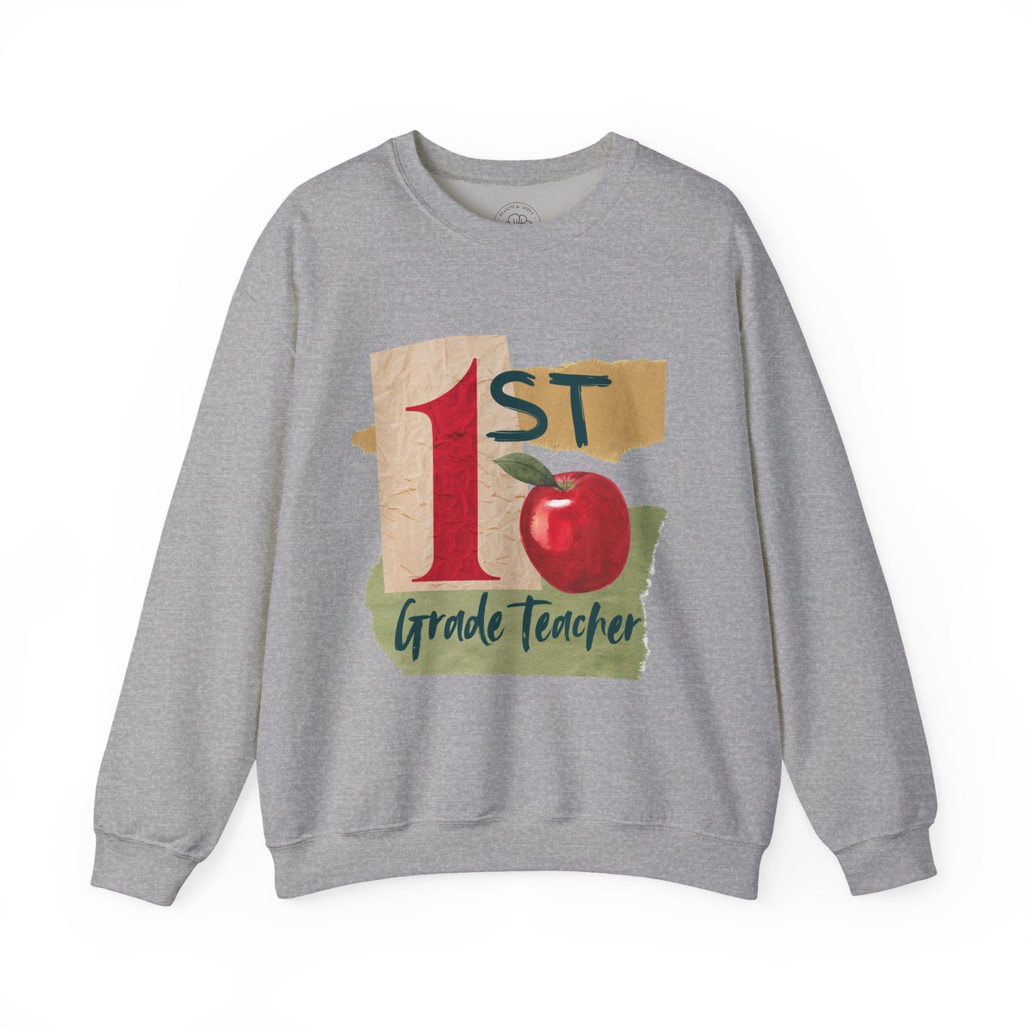 Grade Level Collage Crewneck Sweatshirt: 1st Grade